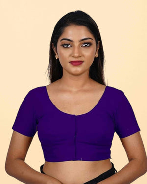 Women's Stylish Round Neck Cotton Comfortable - Violet