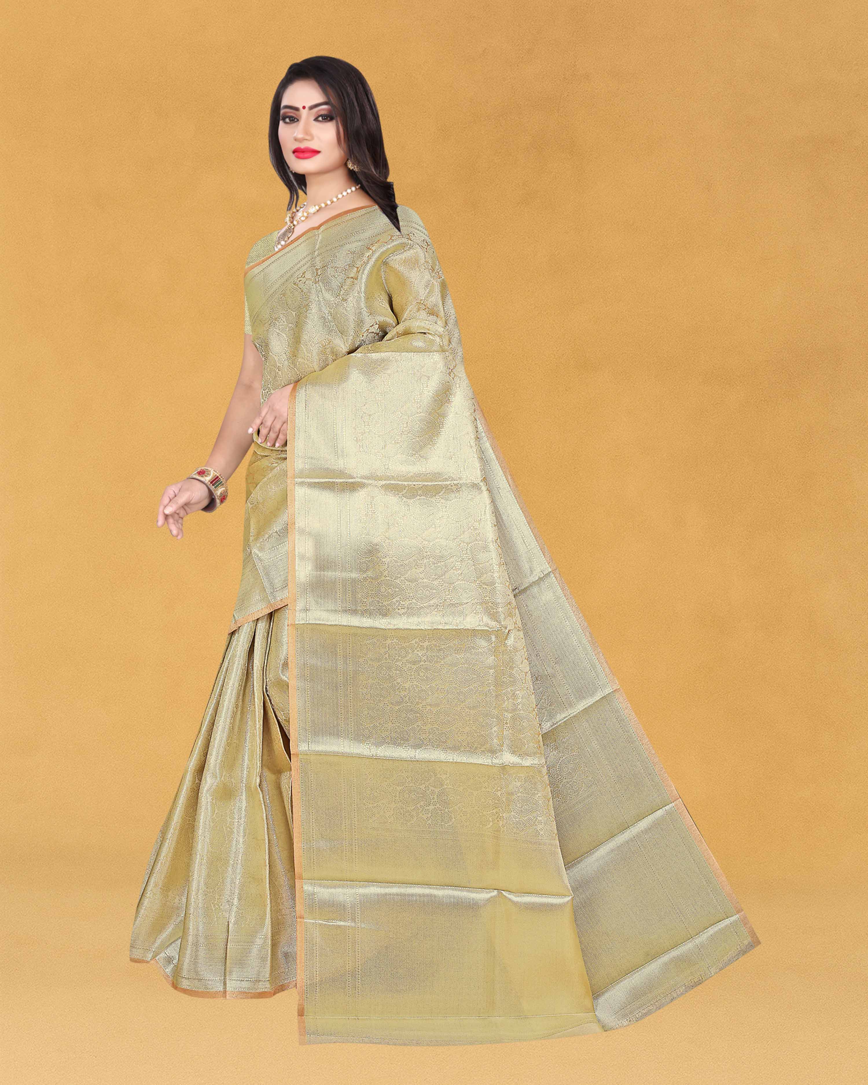 Women's Banarasi Traditional Tissue Saree - Nayray