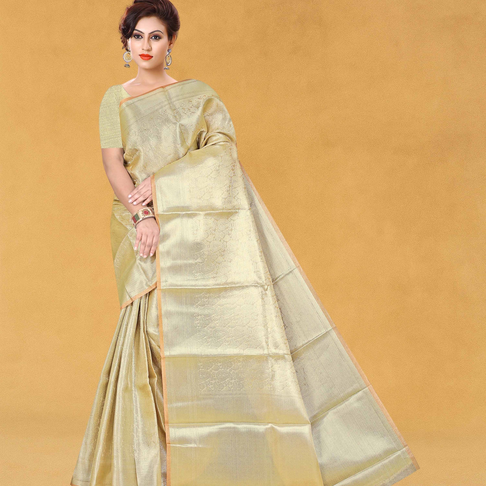 Women's Banarasi Traditional Tissue Saree - Nayray