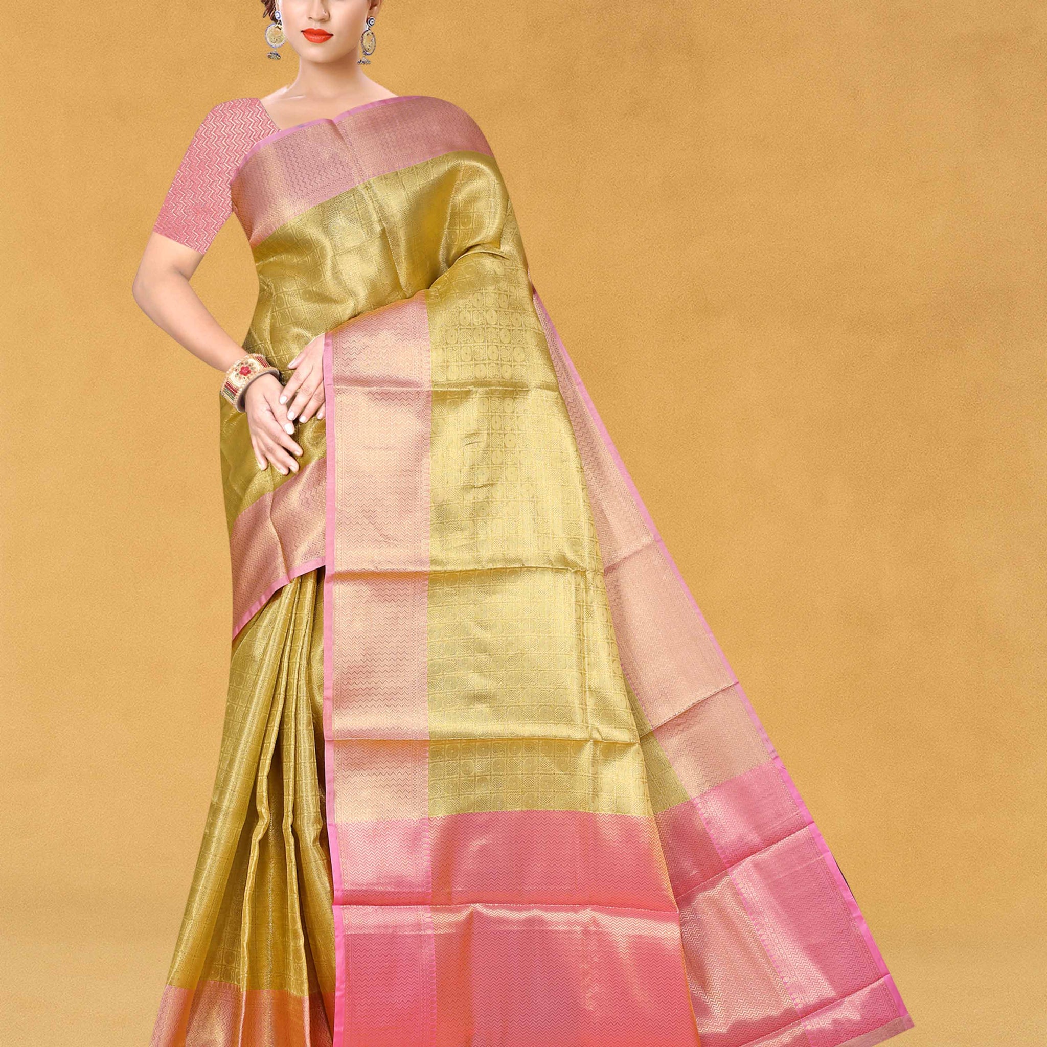 Women's Banarasi Traditional Tissue Saree - Celebrity