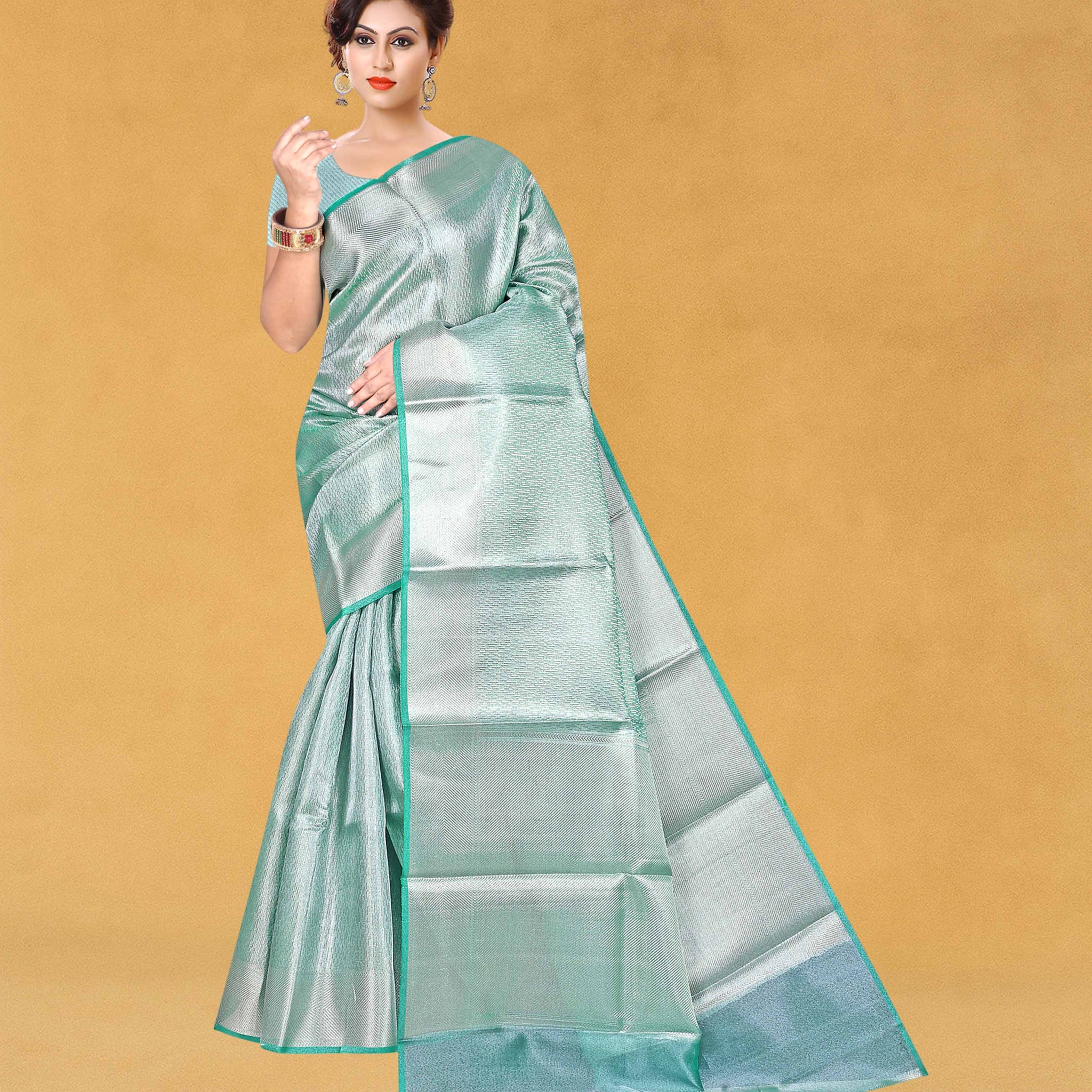Women's Banarasi Traditional Tissue Saree - Celebrity B