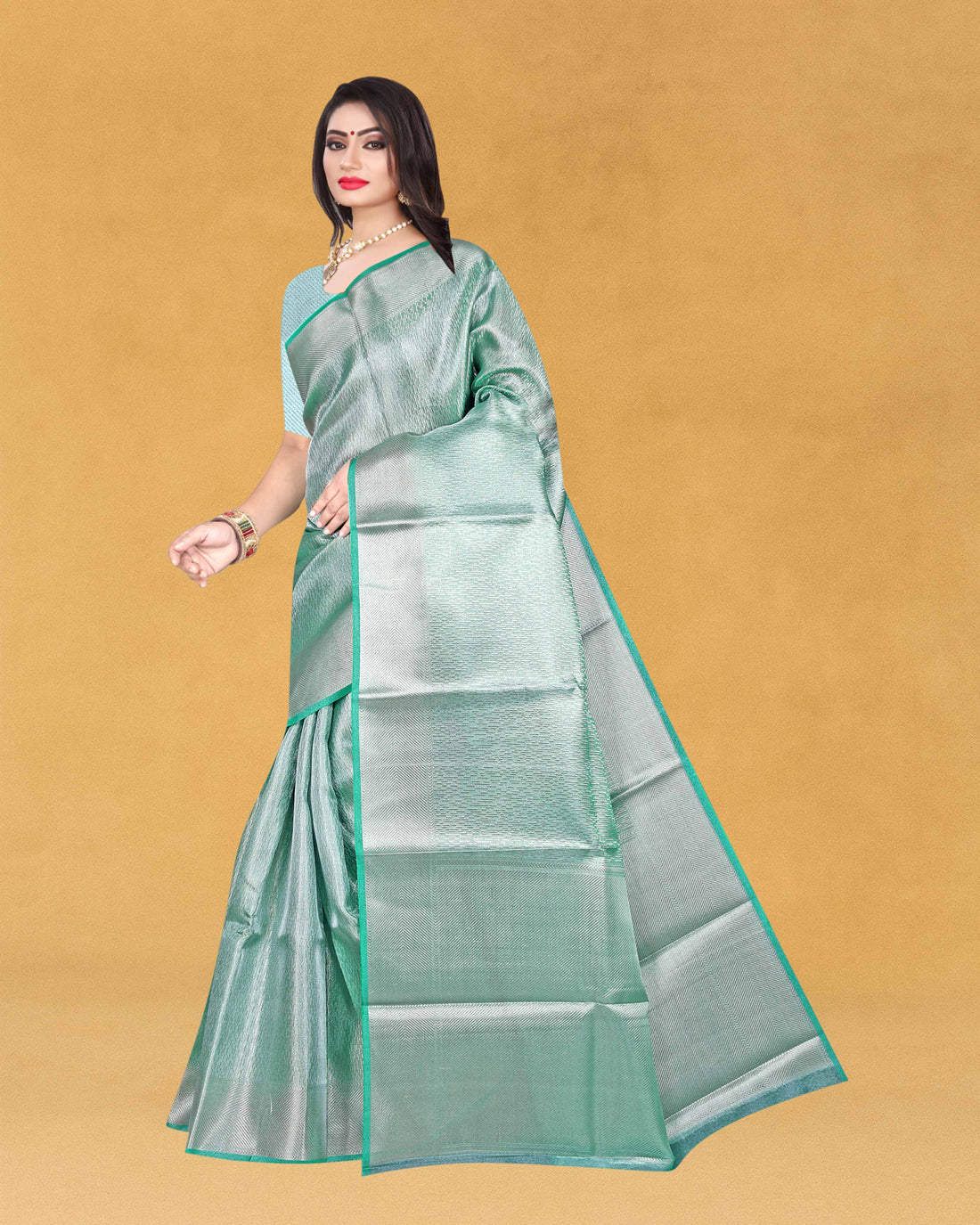 Women's Banarasi Traditional Tissue Saree - Celebrity B