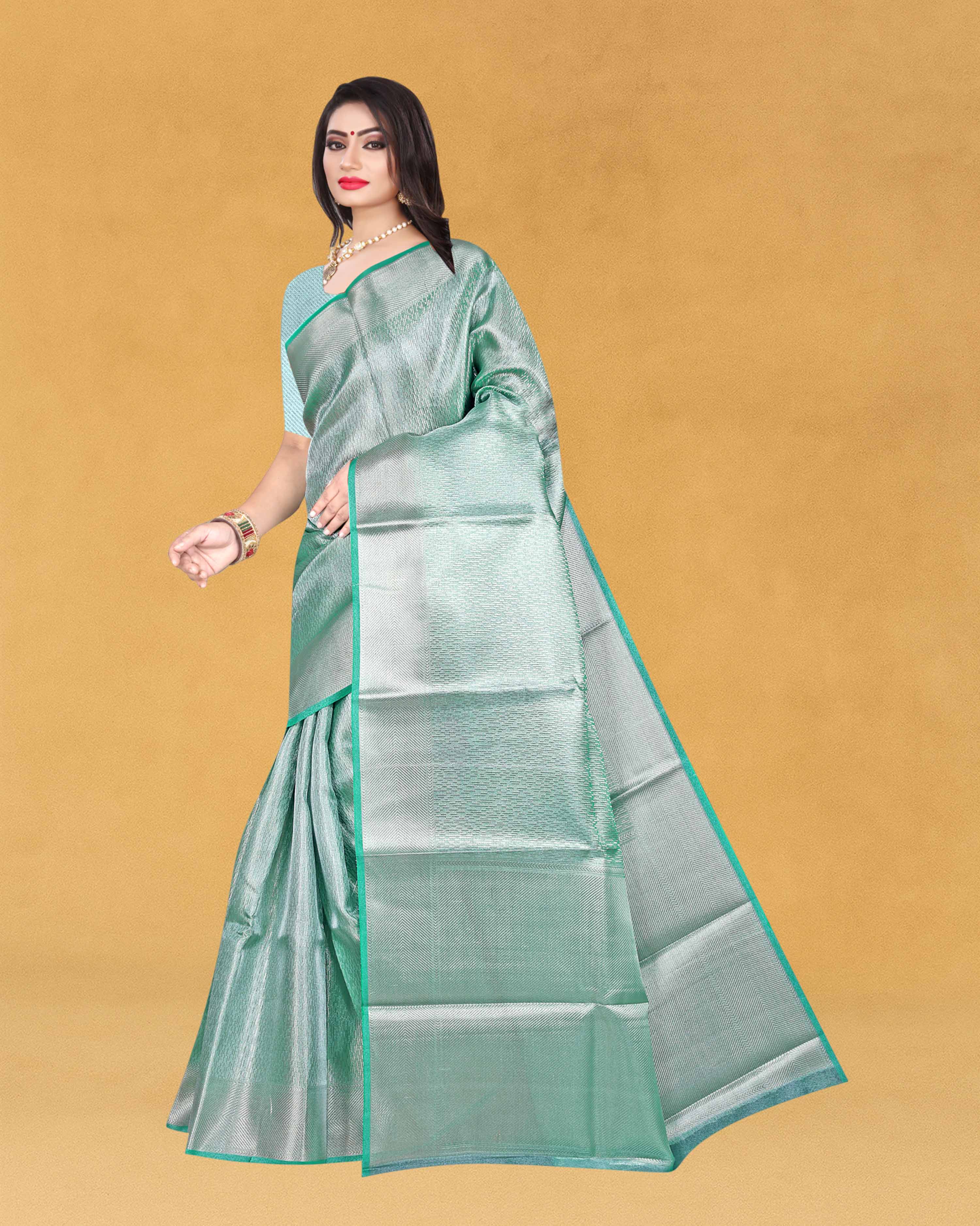 Women's Banarasi Traditional Tissue Saree - Celebrity B