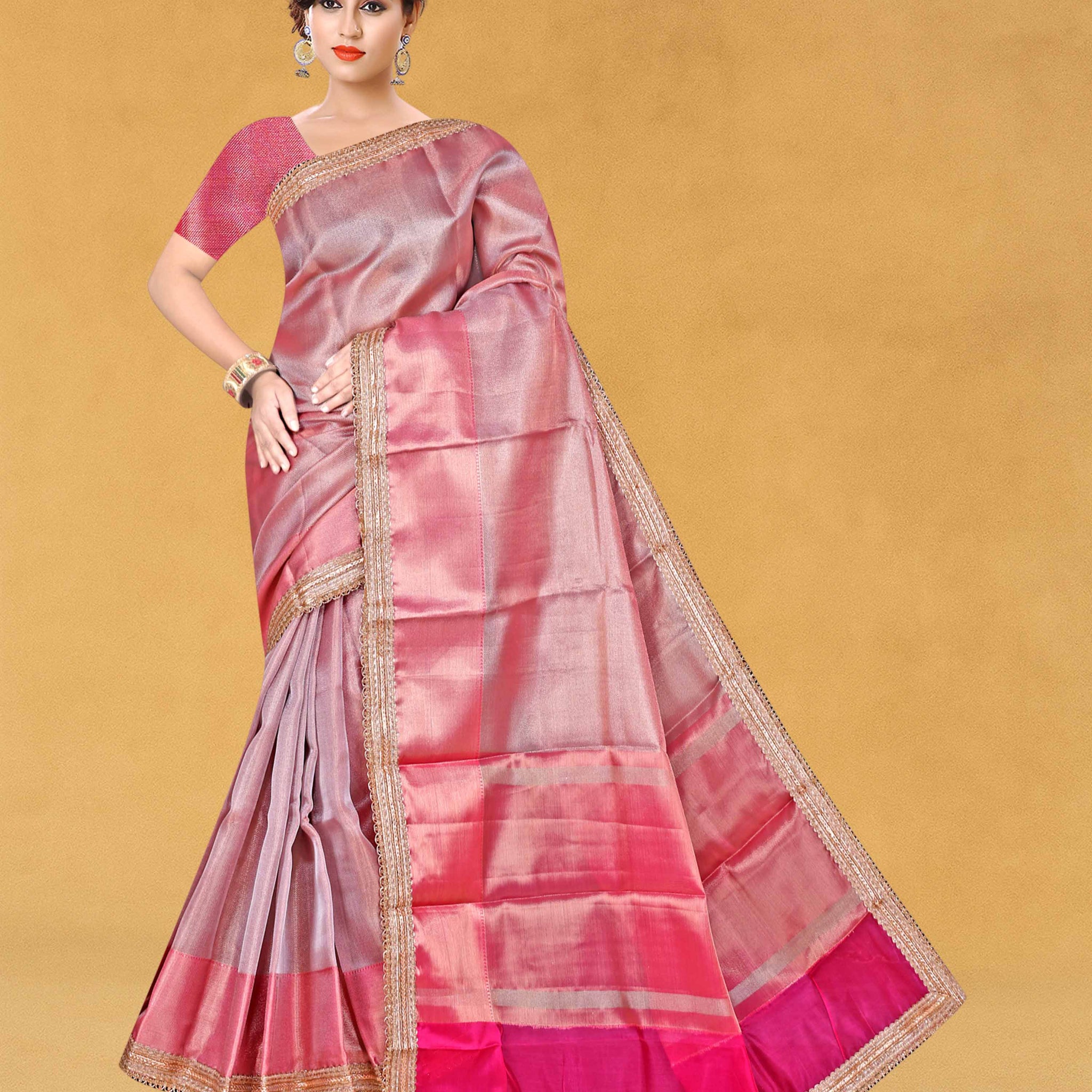 Women's Banarasi Traditional Tissue Saree - Jothika lays