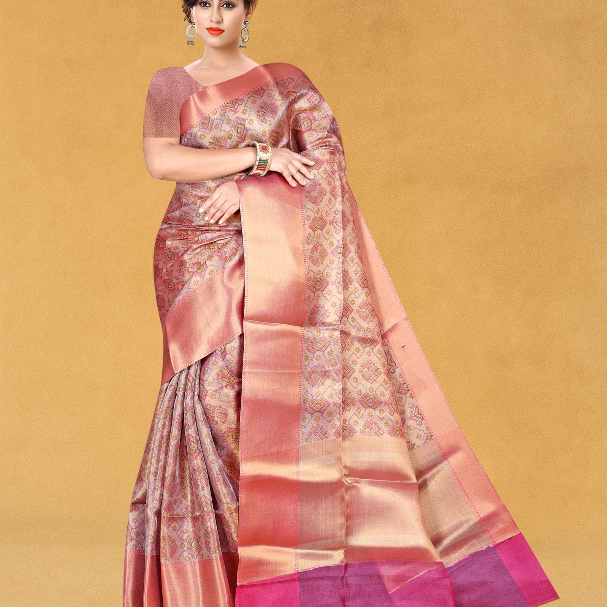 Women's Banarasi Traditional Tissue Saree - Jothika print