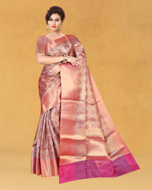 Women's Banarasi Traditional Tissue Saree - Jothika print