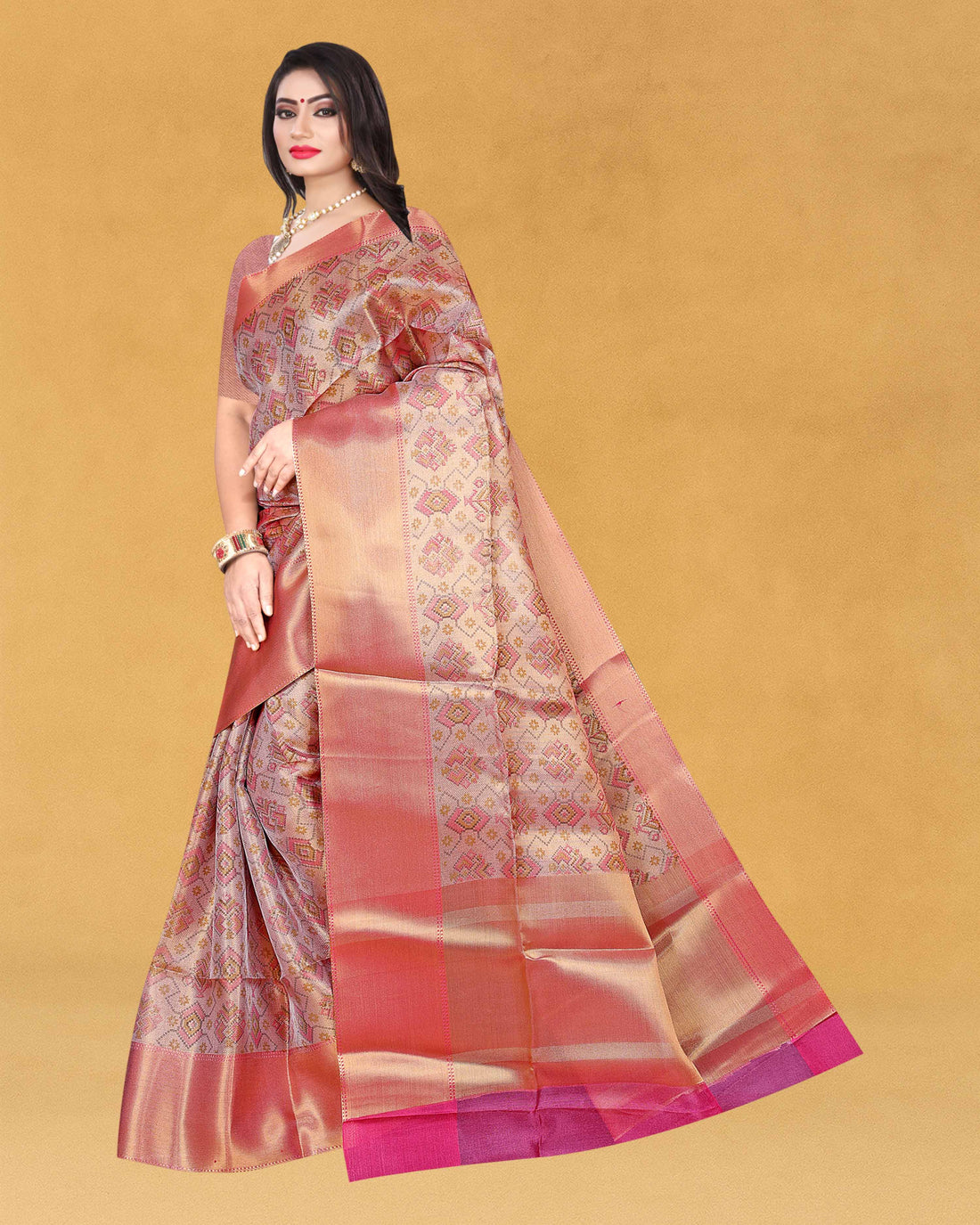 Women's Banarasi Traditional Tissue Saree - Jothika print