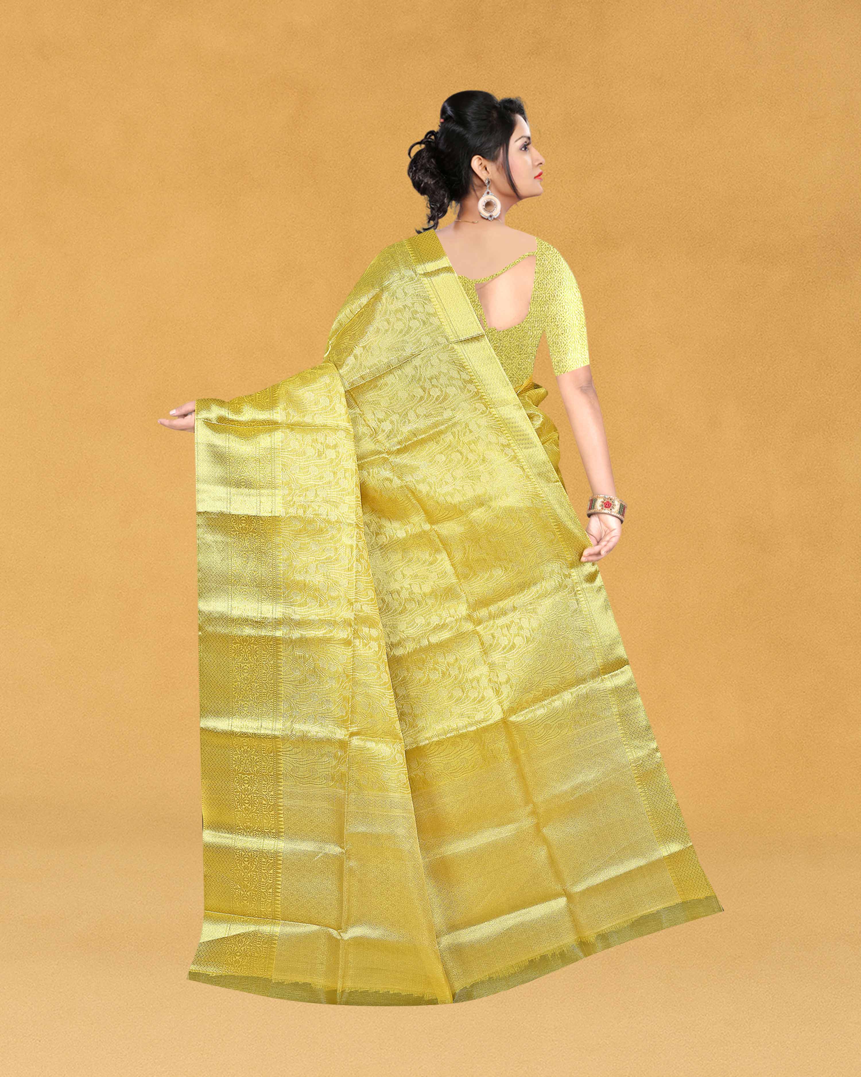 Women’s Banaras Tissue Silk gold zari saree with blouse