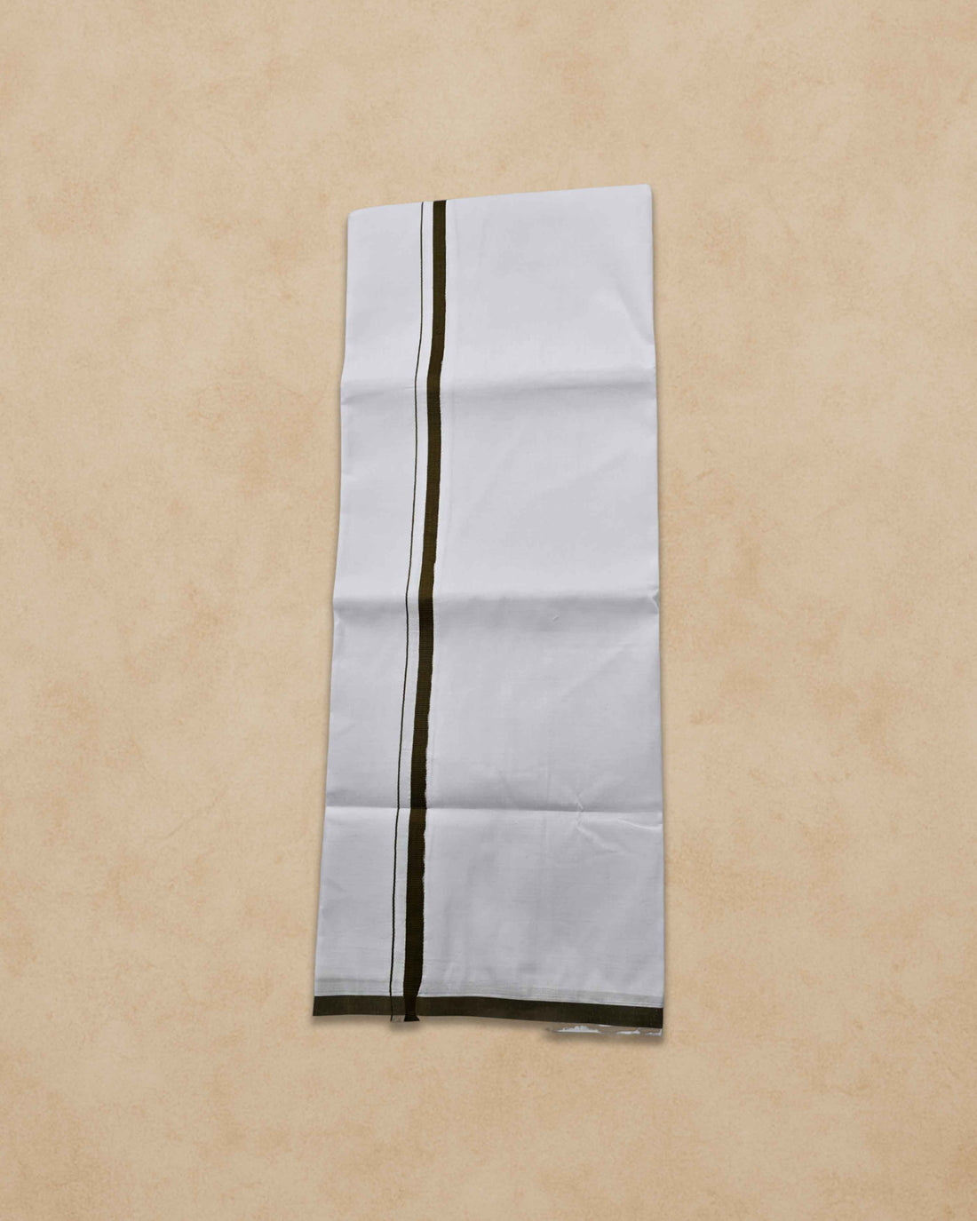 Pure Cotton White Dhoti With Colour Big Border For Men's | Dhoti For Pooja, Weddings And Other Festive Occasions - Passion Green