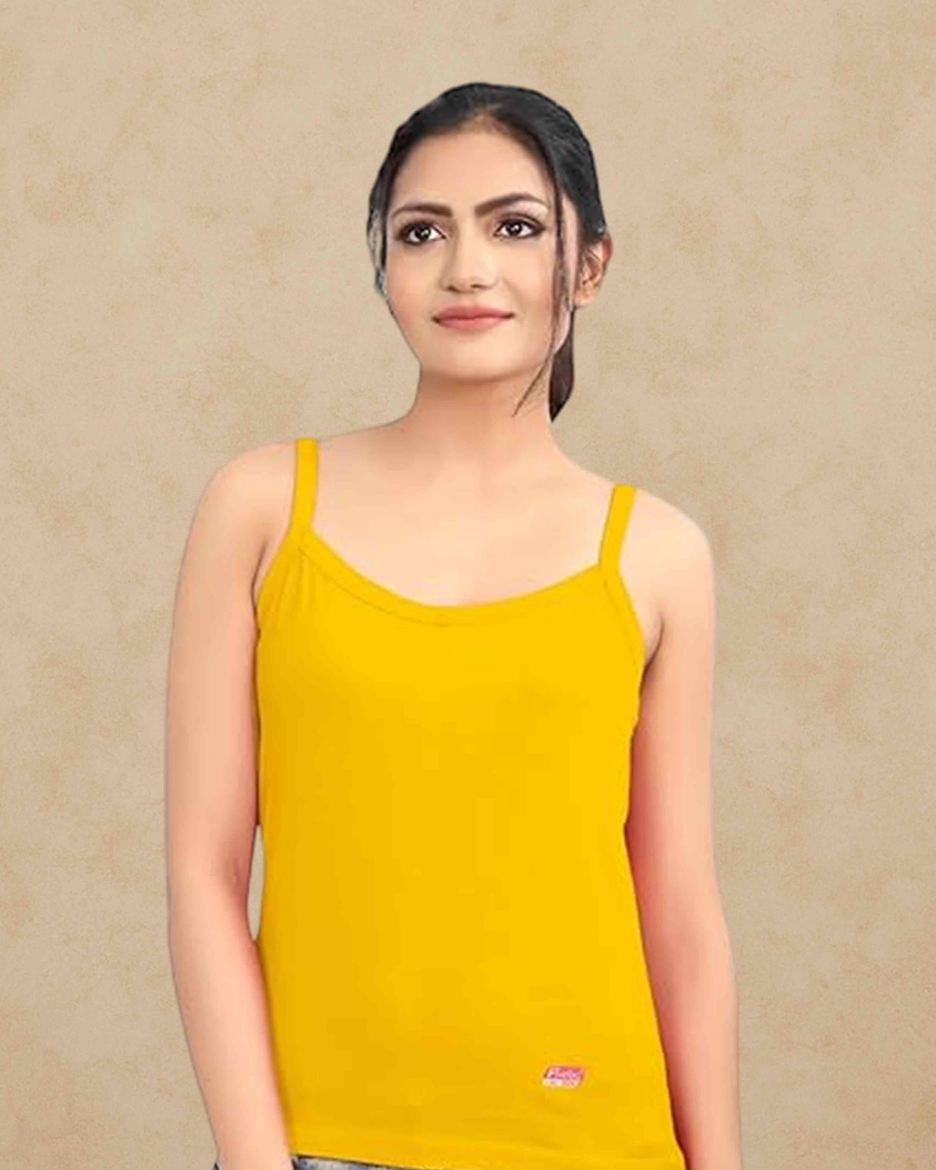Prithvi® Rose Slip for Girls & Women's/Camisole - Pack of 5# Multicolour # Premium Wear # Colour May Vary #