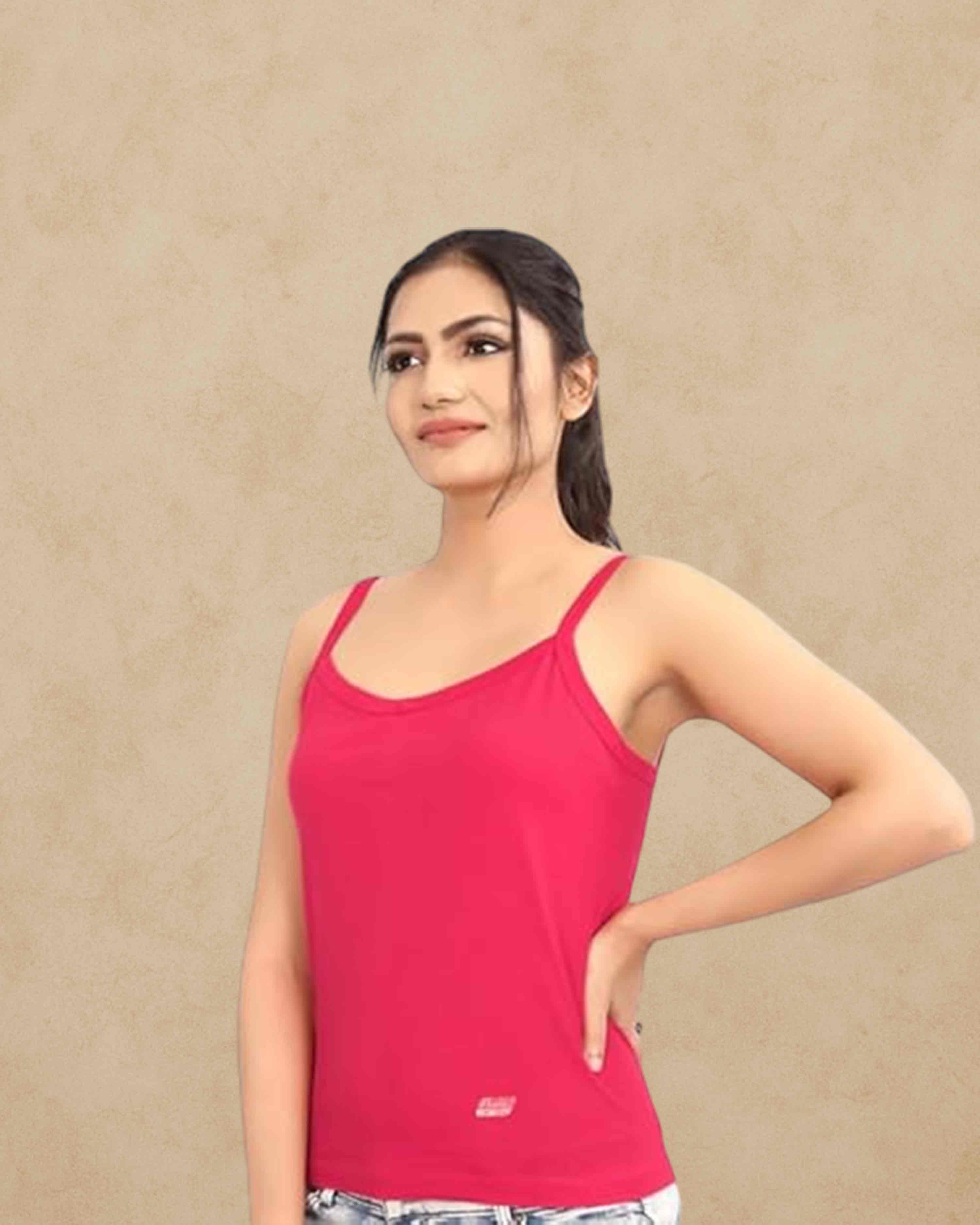 Prithvi® Rose Slip for Girls & Women's/Camisole - Pack of 5# Multicolour # Premium Wear # Colour May Vary #