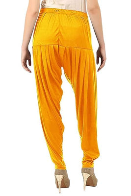 Women's Relaxed Fit Cotton Viscose Lycra Dhoti Patiyala Salwar Harem Bottoms Pants for Women's (PACK 1)