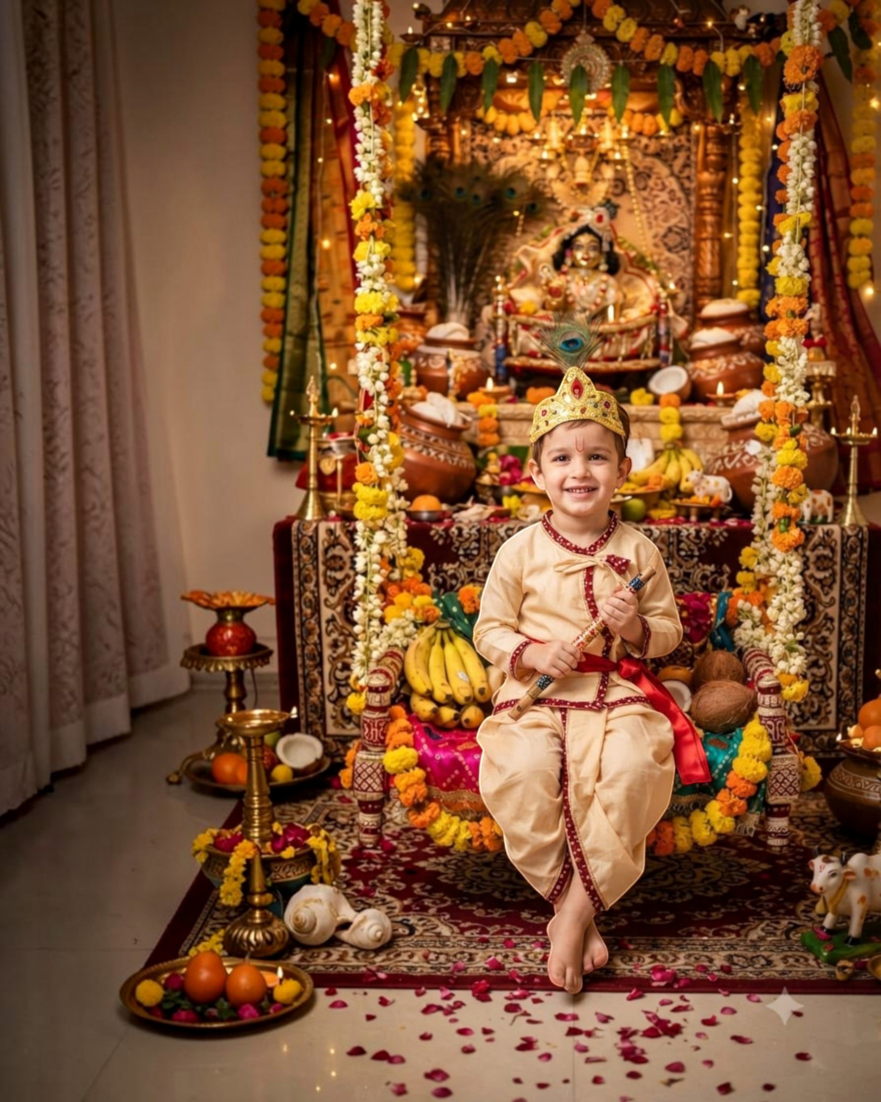Bal Krishna dress for kids Krishna Jayanthi fancy dress