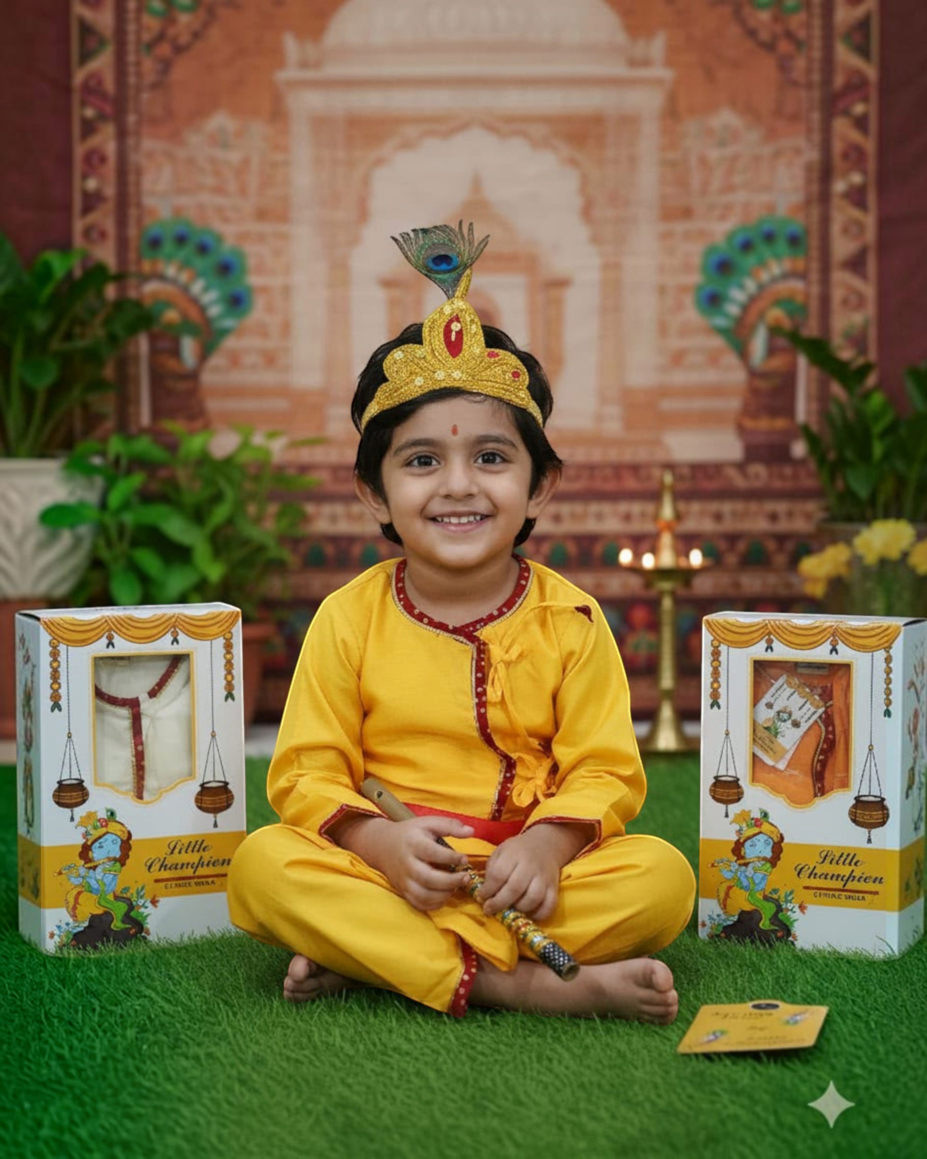Kanha dress for kids traditional Krishna fancy dress costume