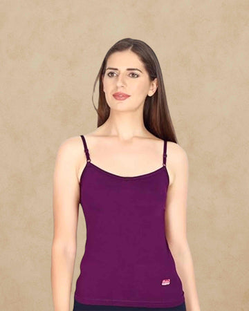 Ambika Stores Prithvi Joshi purple camisole slip with adjustable straps and V-neck for women