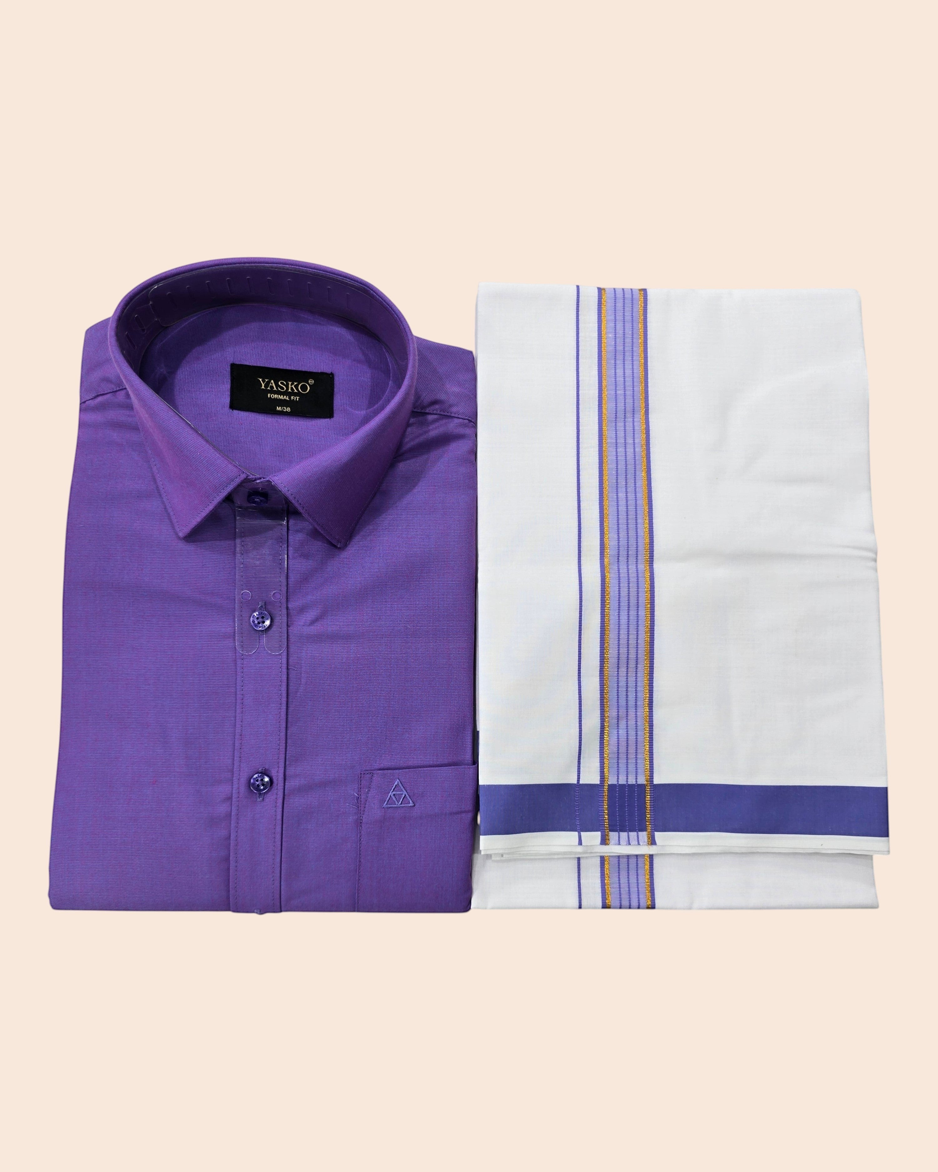 Men's Formal Shirt and Dhoti Set