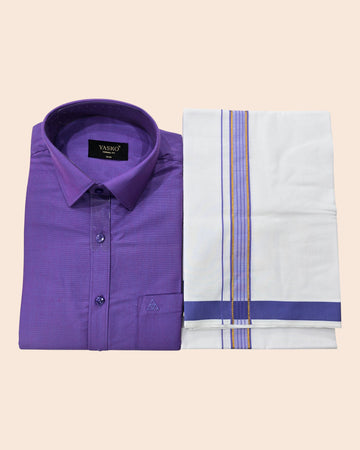 Men's Formal Shirt and Dhoti Set