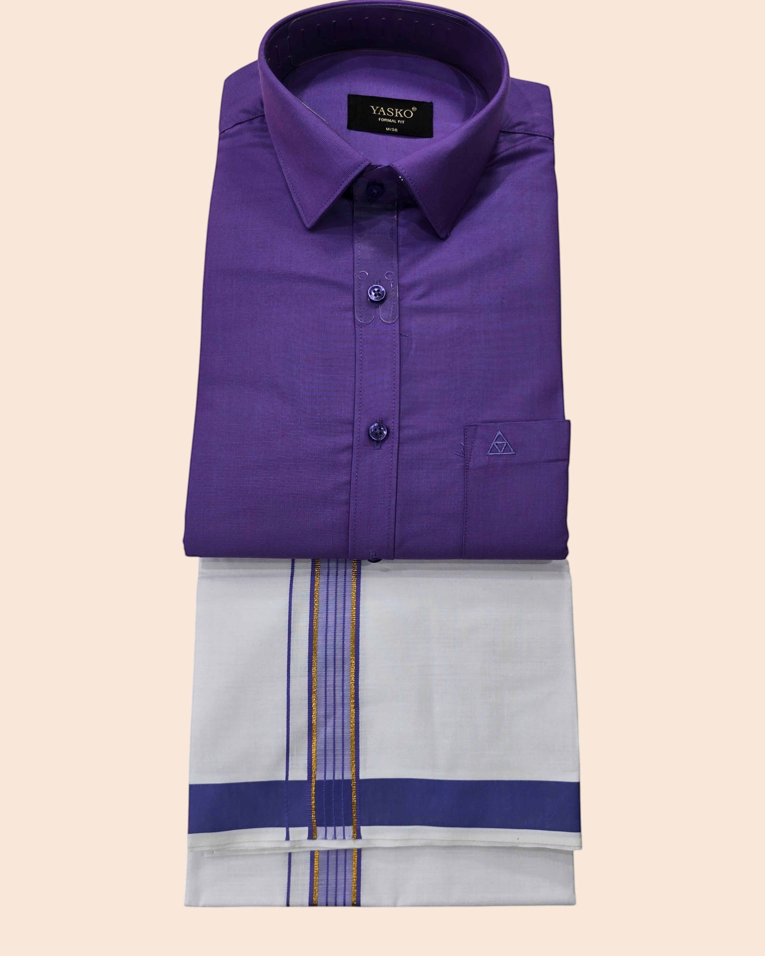 Men's Formal Shirt and Dhoti Set