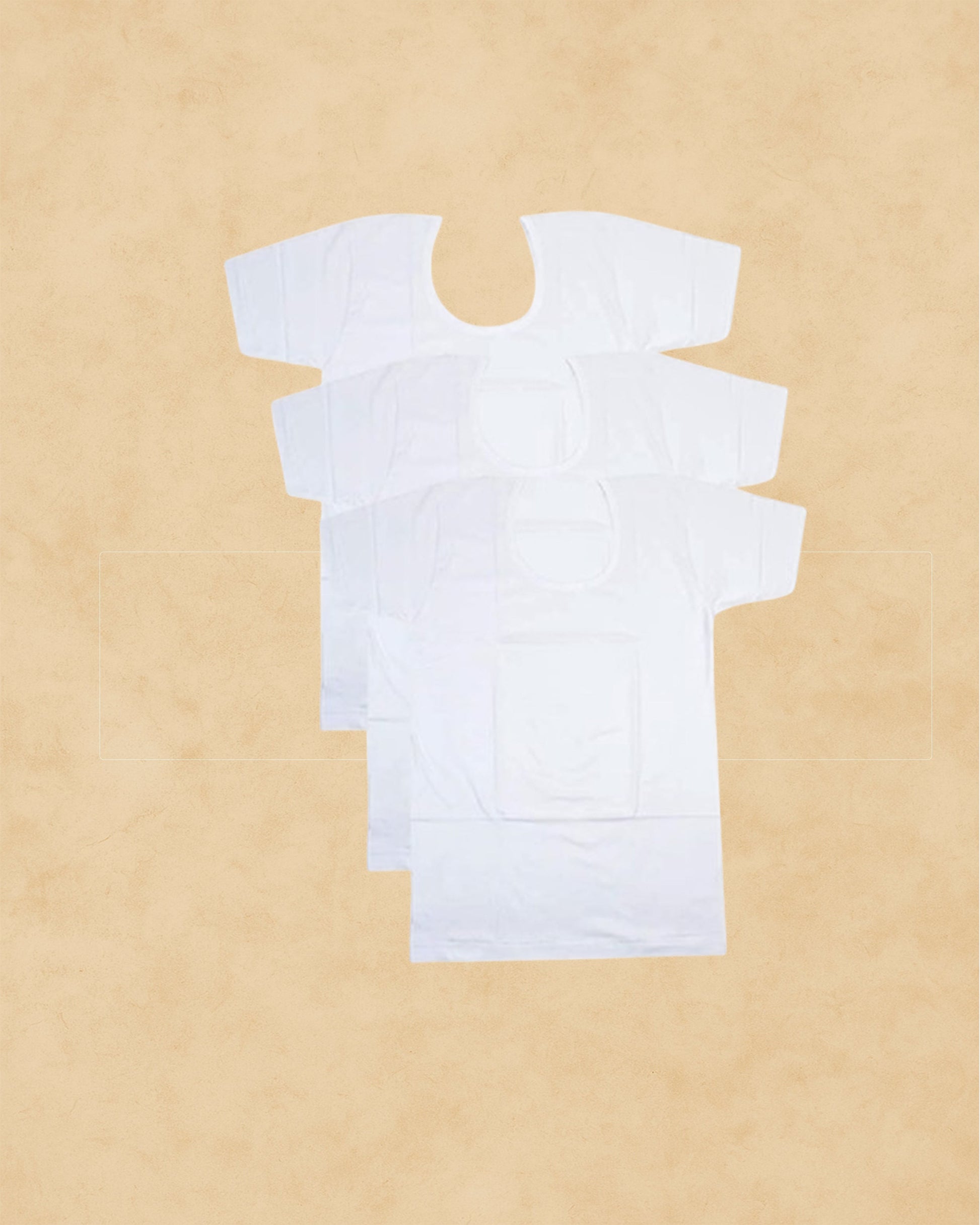Ambika Stores Viking white cotton RNS vests in a three-pack, featuring a comfortable loose fit and seamless body.