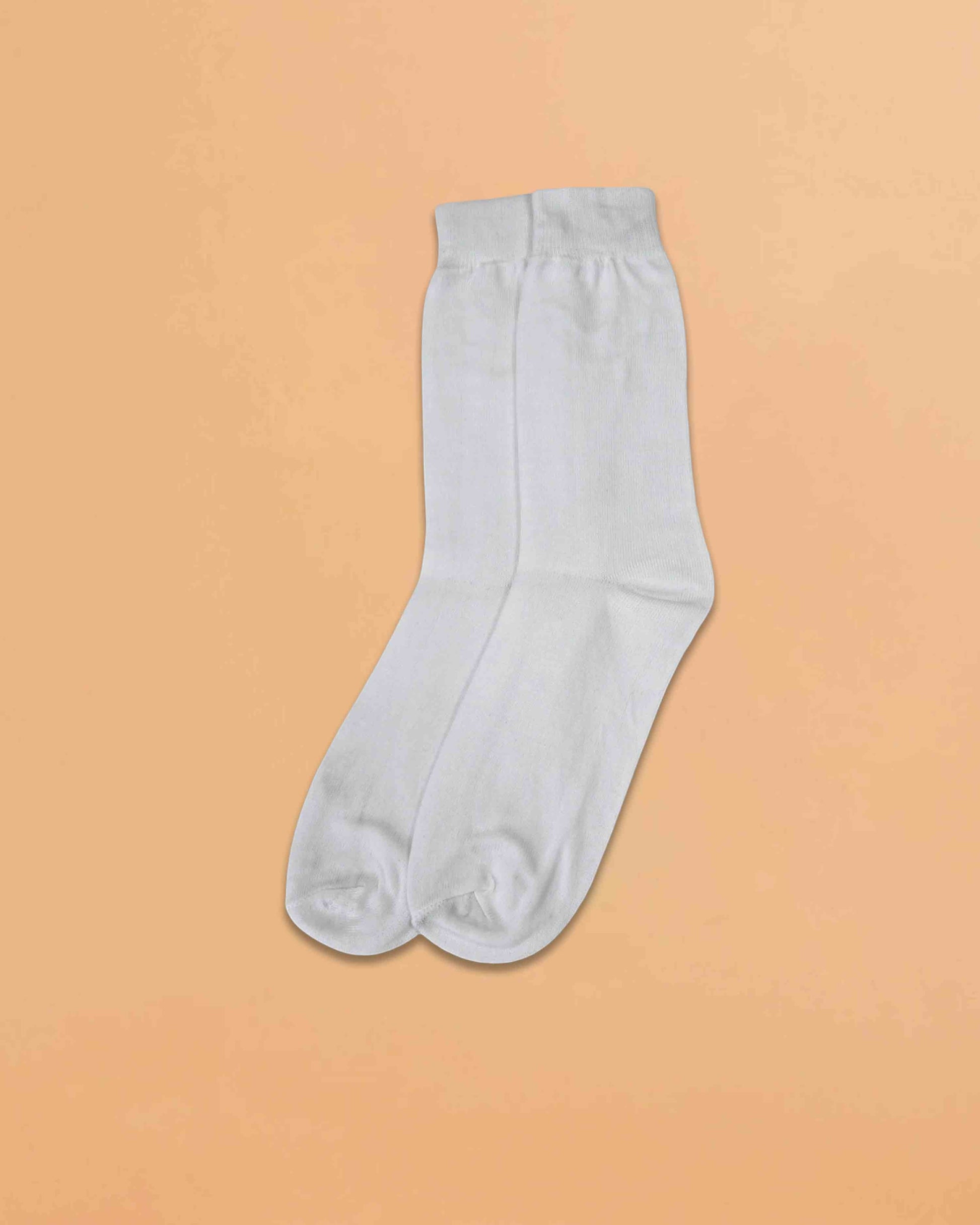 Ambika Stores plain white organic combed cotton school socks for boys and girls