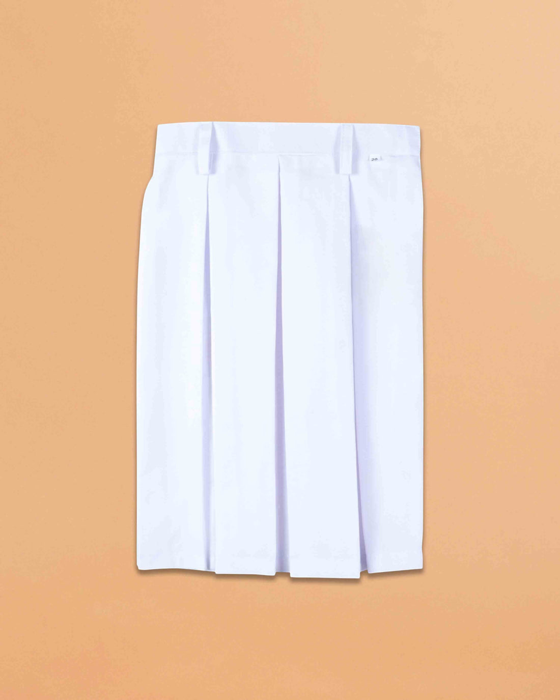 white girls school uniform skirt in durable terrycot fabric with a one-side pleated design.