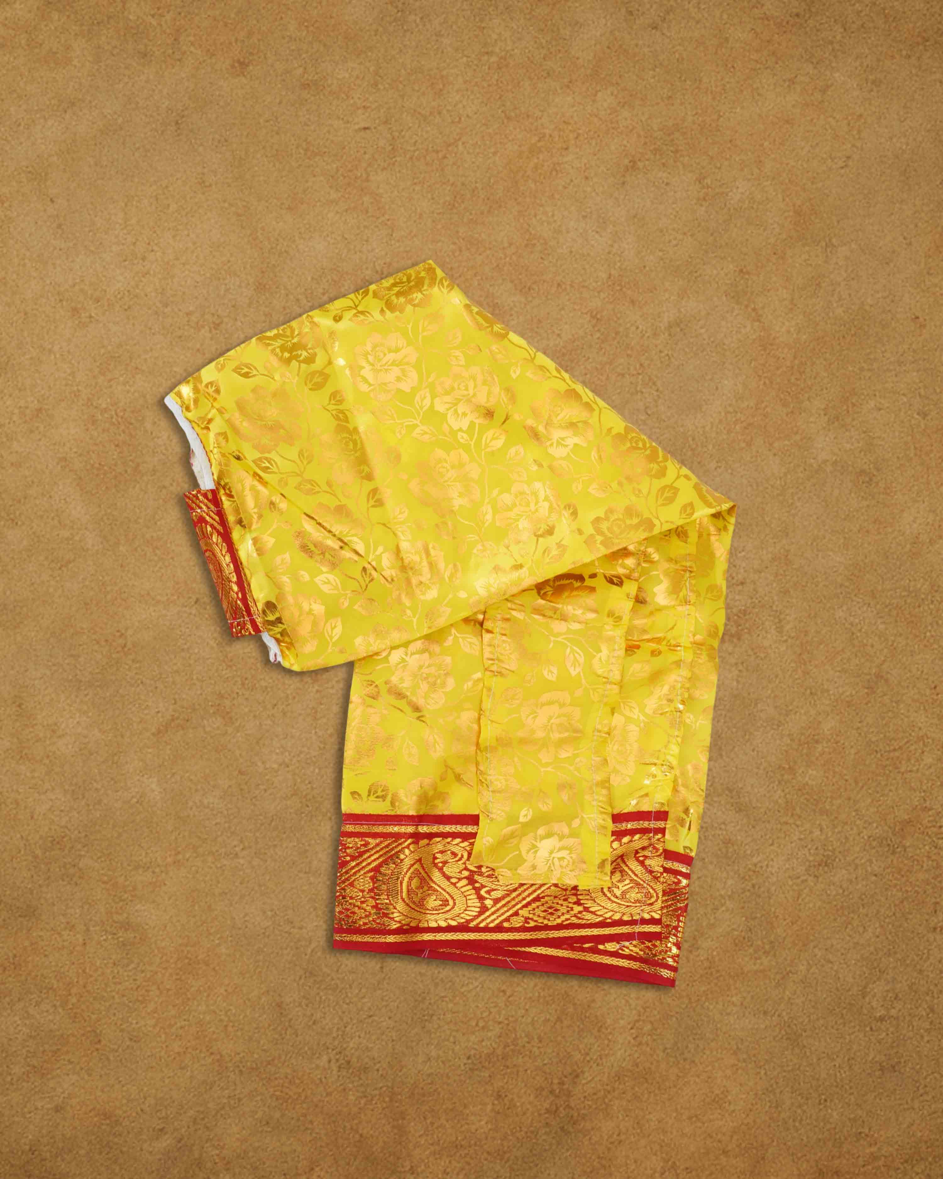 Amman Pavadai Dress Art Silk Cloth Rani Chunri - (9 to 9 Inch), MATA Rani Poshak, Maa Laxmi, Durga, Saraswati, Radha Chunri Patka and Lehenga, Ghagra Dress
