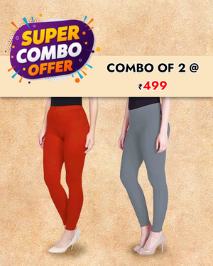 Stretchable Ankle Length Leggings for Women | Regular Fit Lycra Leggings for Women's and Girls