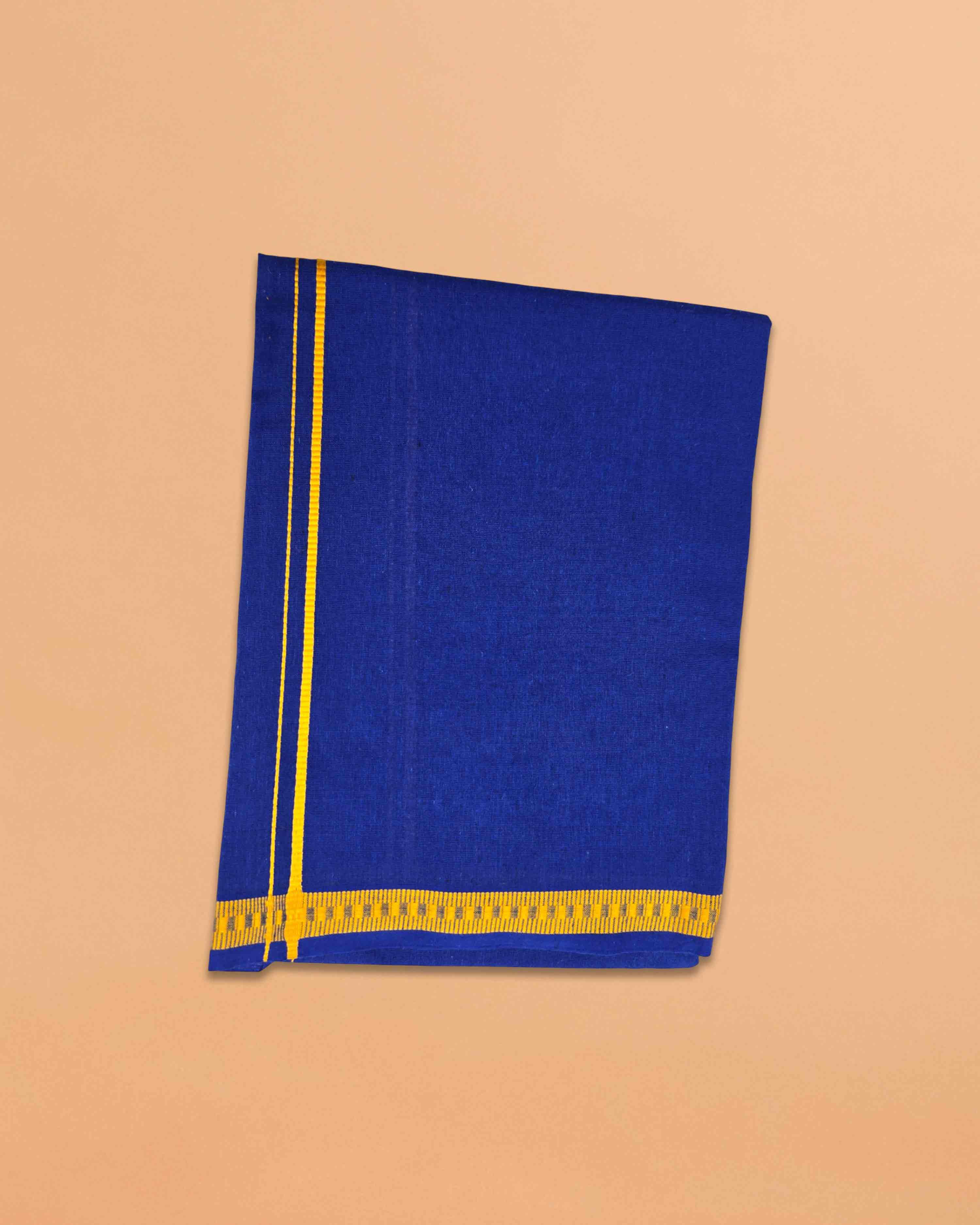 Men’s Cotton Dhoti Gold Zari Border,Kerla Style Kara Vesti,Temple Festivel Wear Mundu,2.00 Meters.