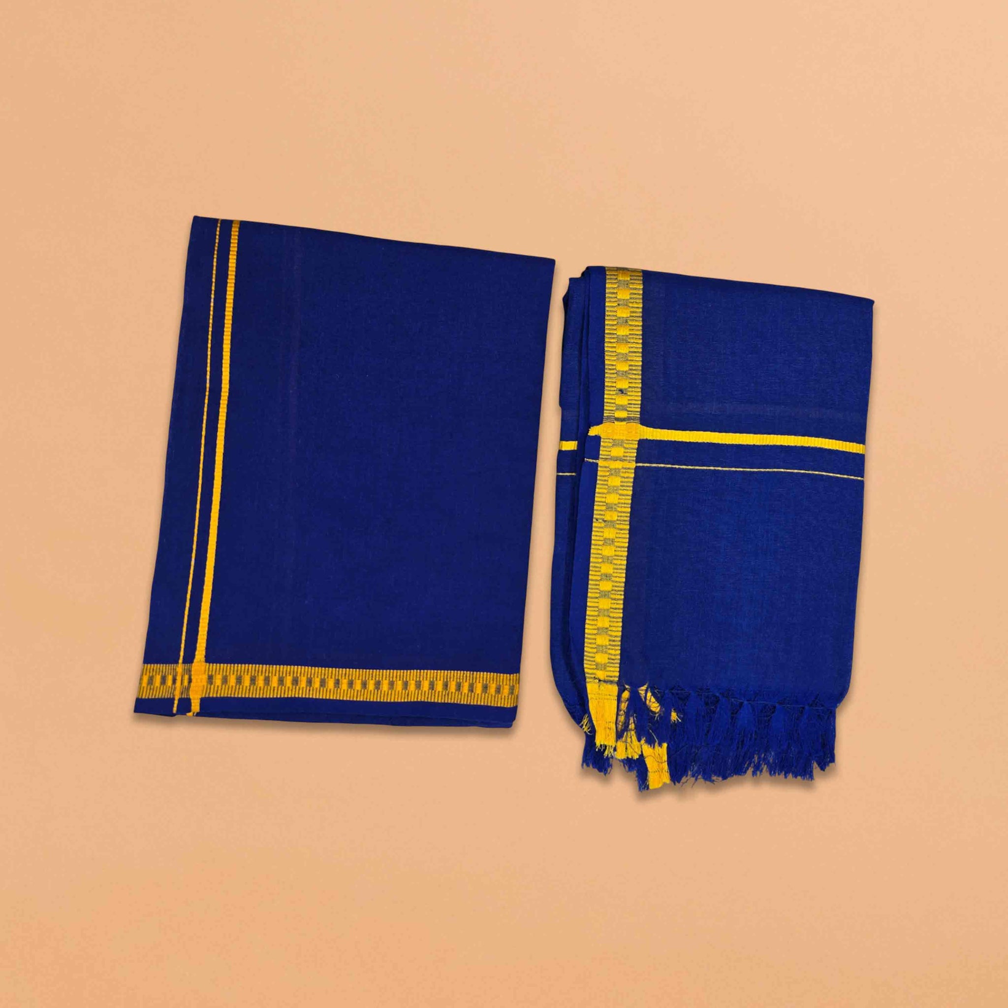 Men’s Cotton Dhoti Gold Zari Border,Kerla Style Kara Vesti,Temple Festivel Wear Mundu,2.00 Meters.