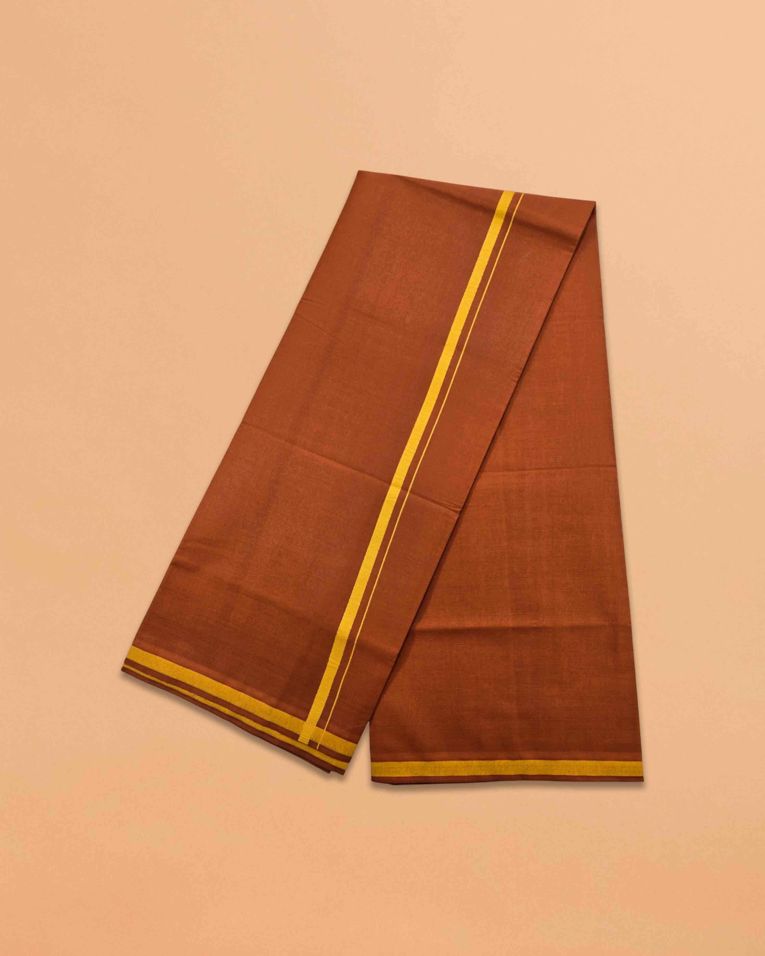 Fancy Ayyappan Dhoti - Kaavi