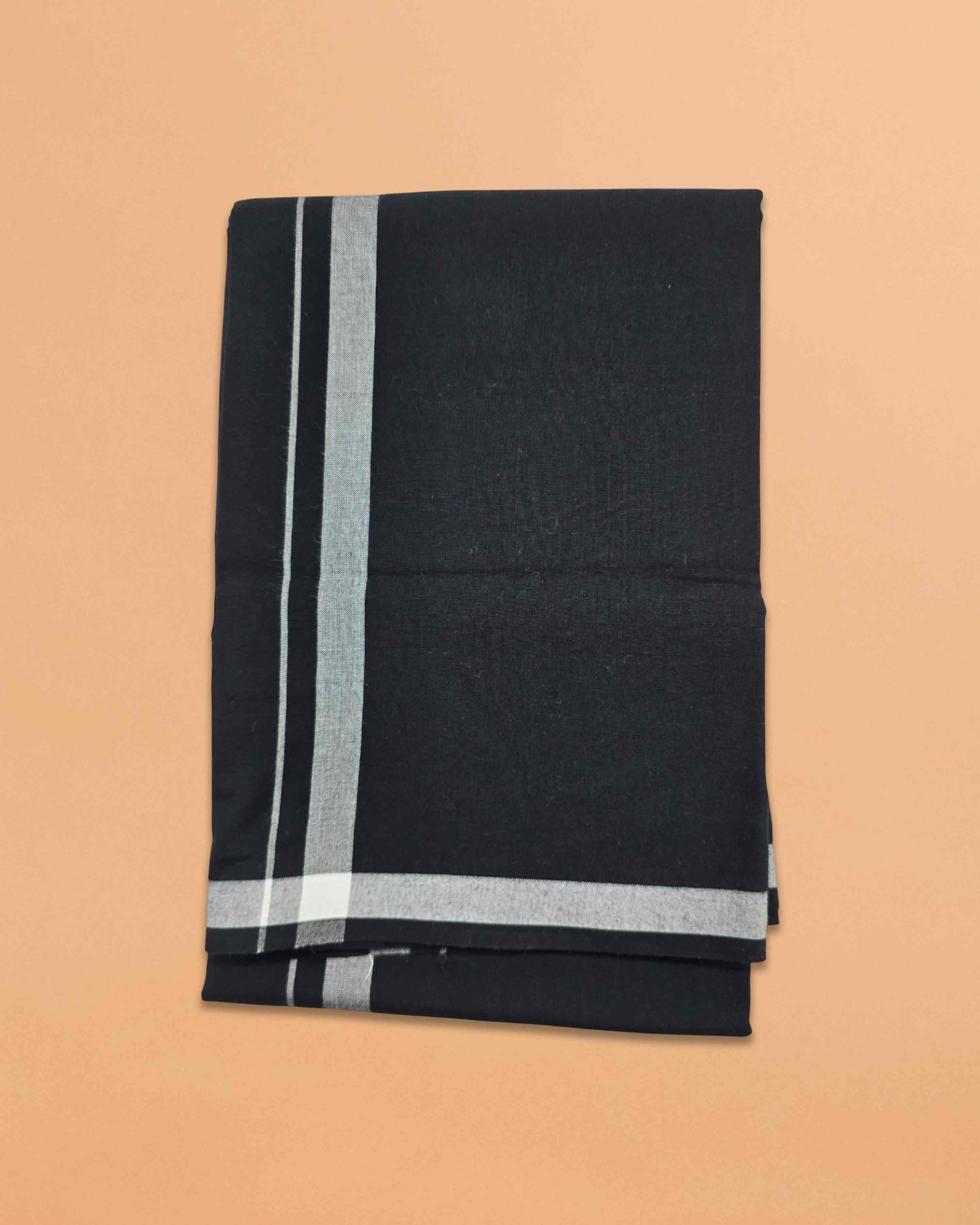 Linen Ayyappan Dhoti - Black