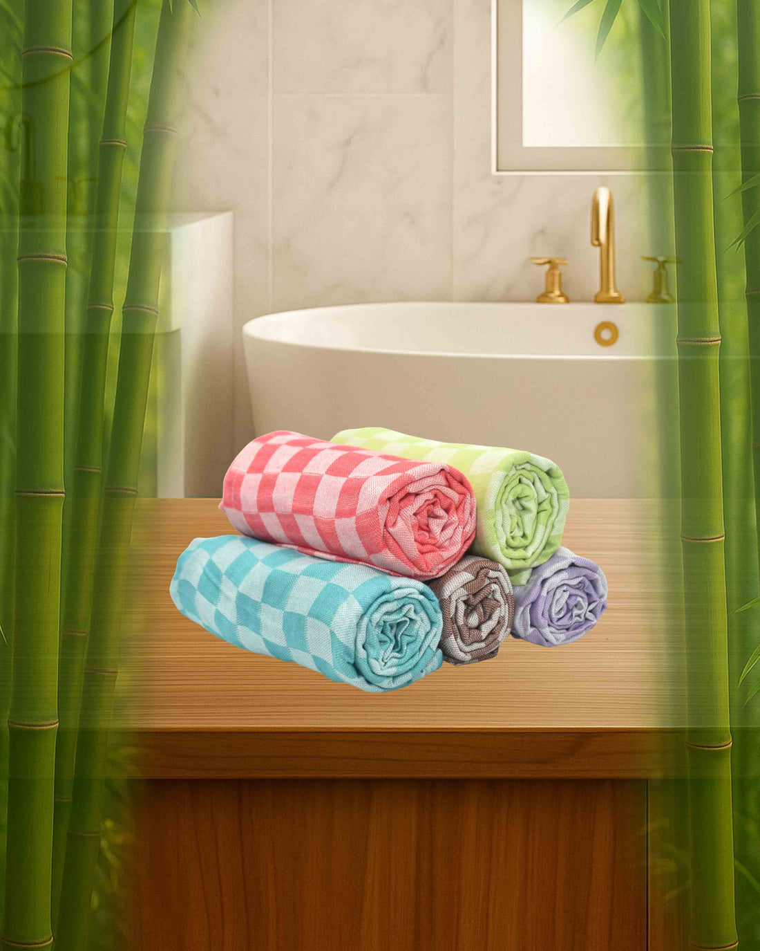Bamboo Bath Towel Ultra Soft & Quick Absorbent(Assorted color Design)