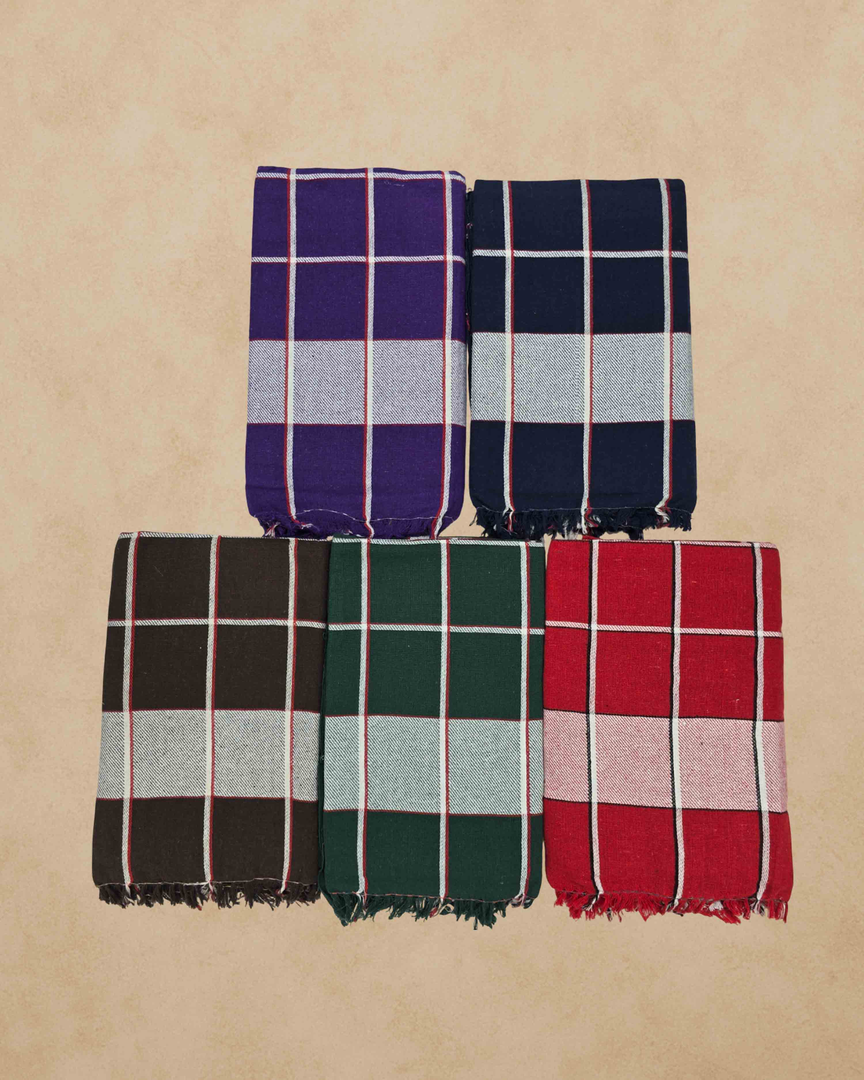 Meera bedsheet Single Size Pure Cotton Blanket for Daily Use | Soft Light-Weight Bed Blanket | Solapur Chaddar/Blanket for All Weather (60 X 90 Inch, Checkered Multicolor)
