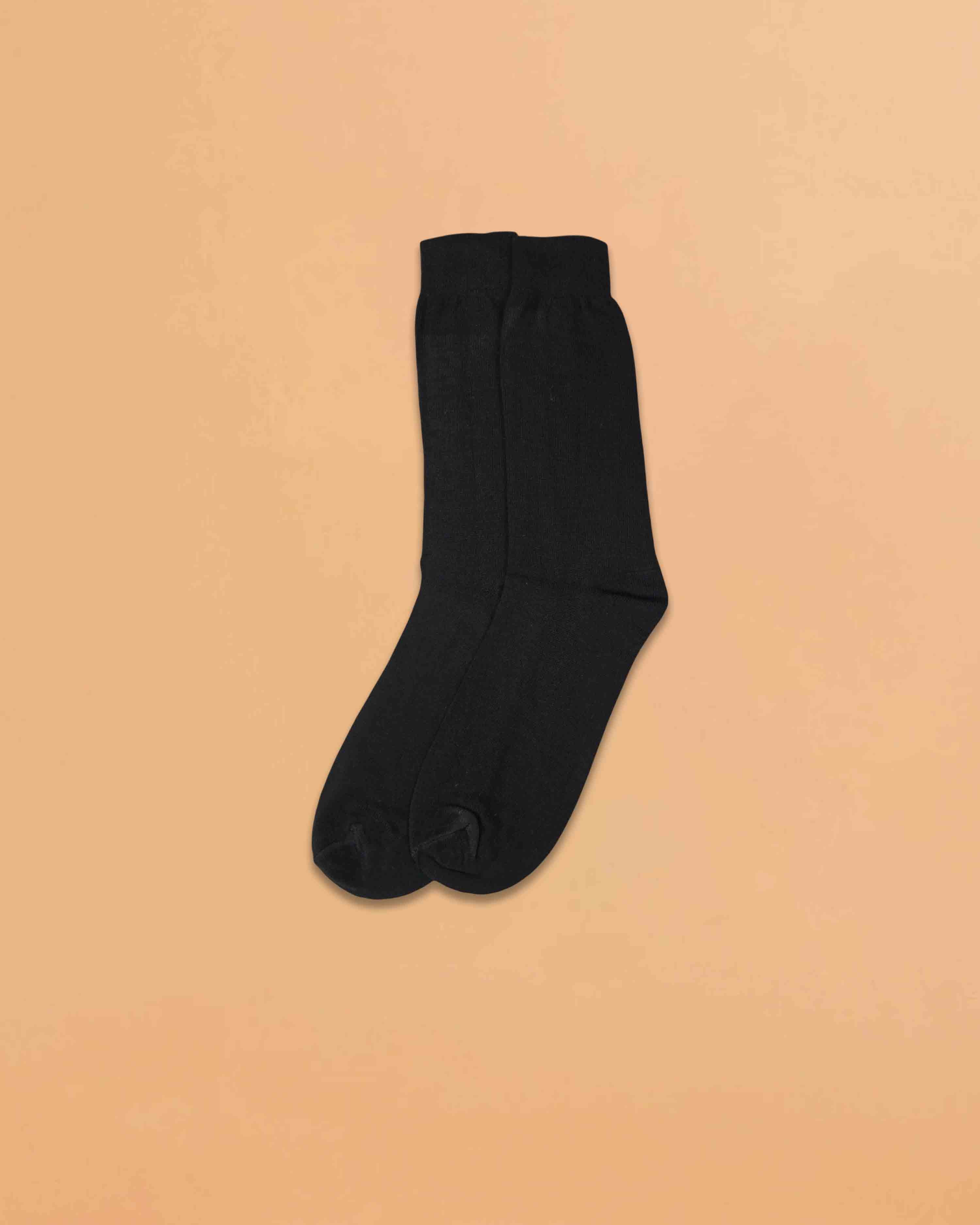 Boys and Girls Full Length Plain Black Plain Organic Combed Cotton School Socks Pack
