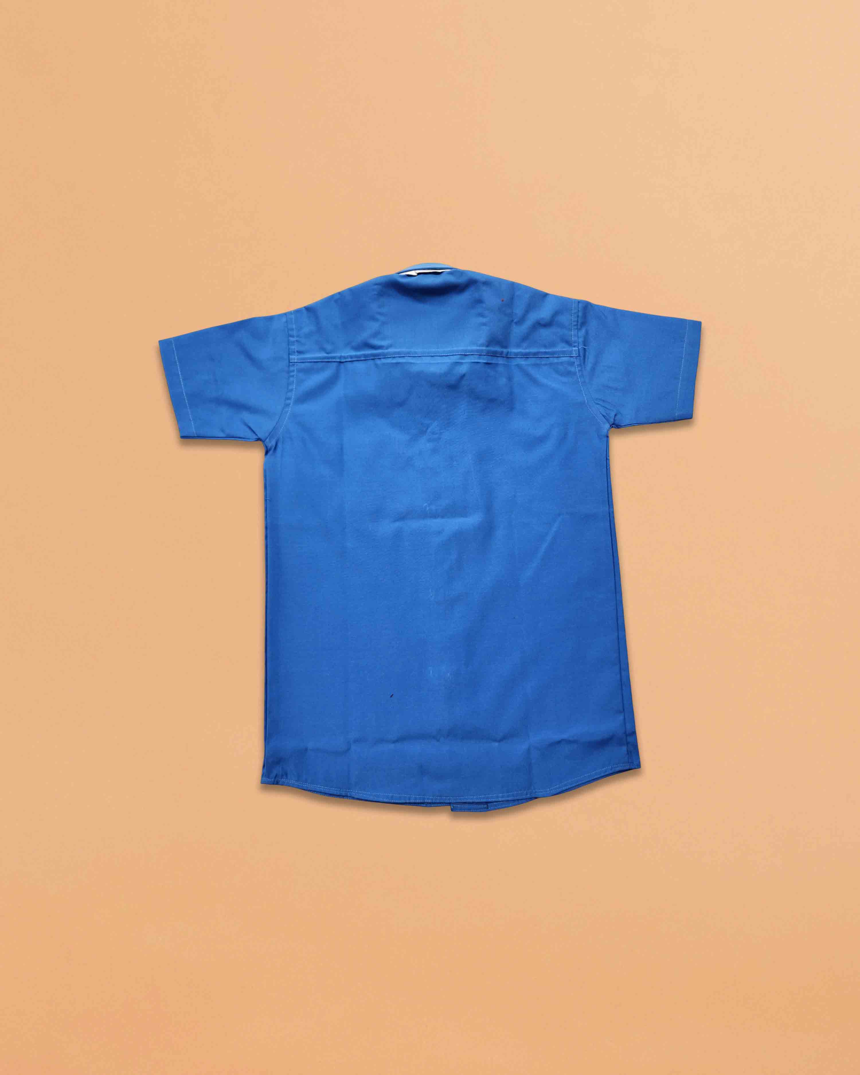 School Uniform for kids | Formal Uniform Shirts for Boys | Readymade Stitched Shirt for Students-Blue Shirt