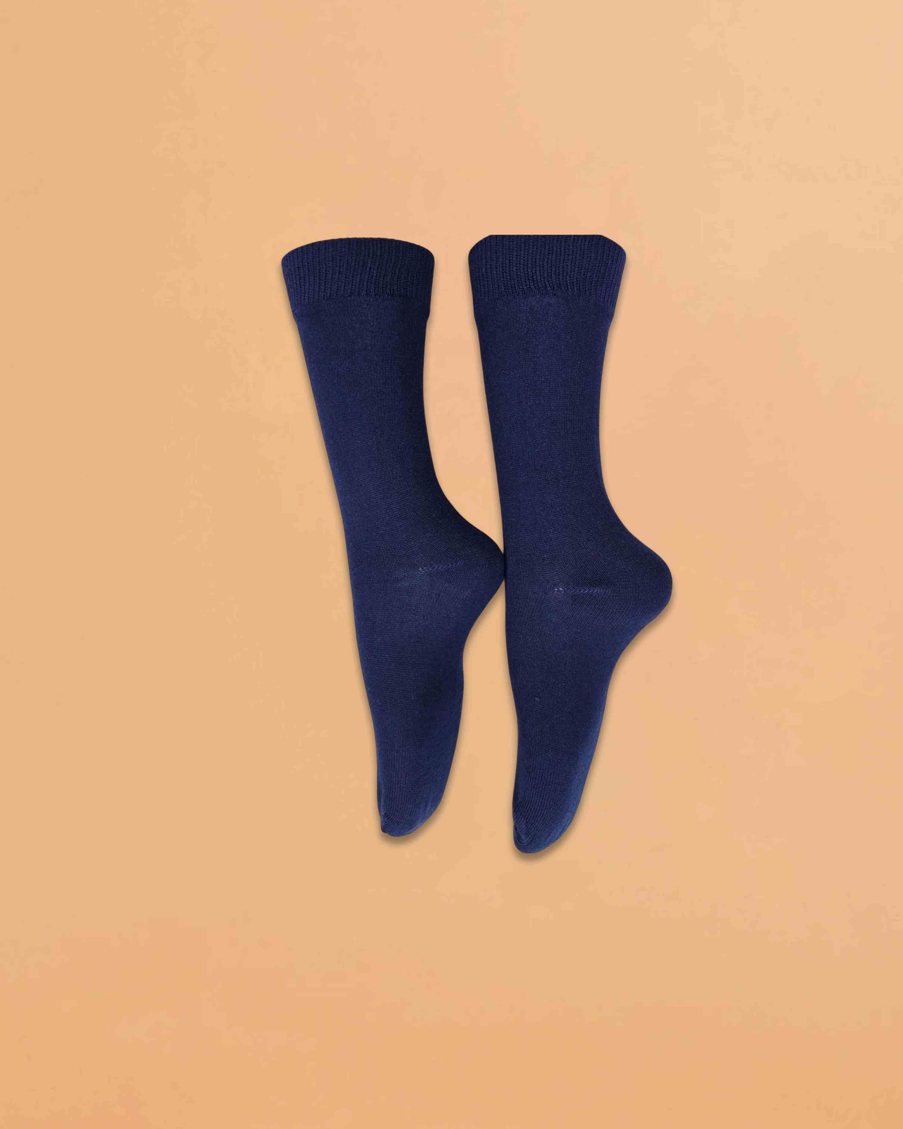Boys and Girls Full Length Plain Black Plain Organic Combed Cotton School Socks Pack