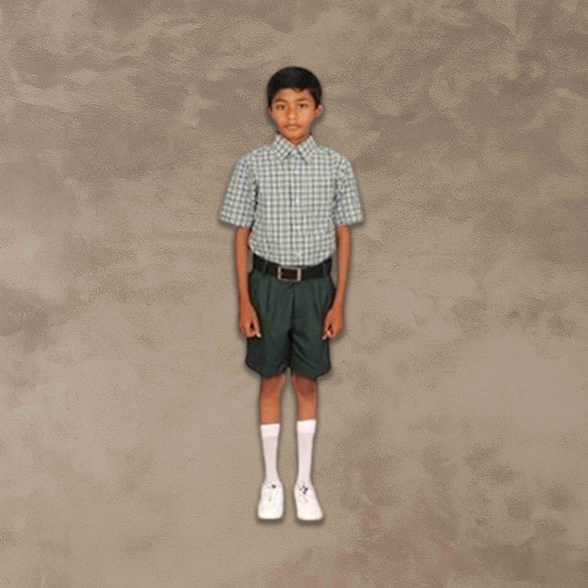 School Uniform - Cotton Shorts for boys - bottle green