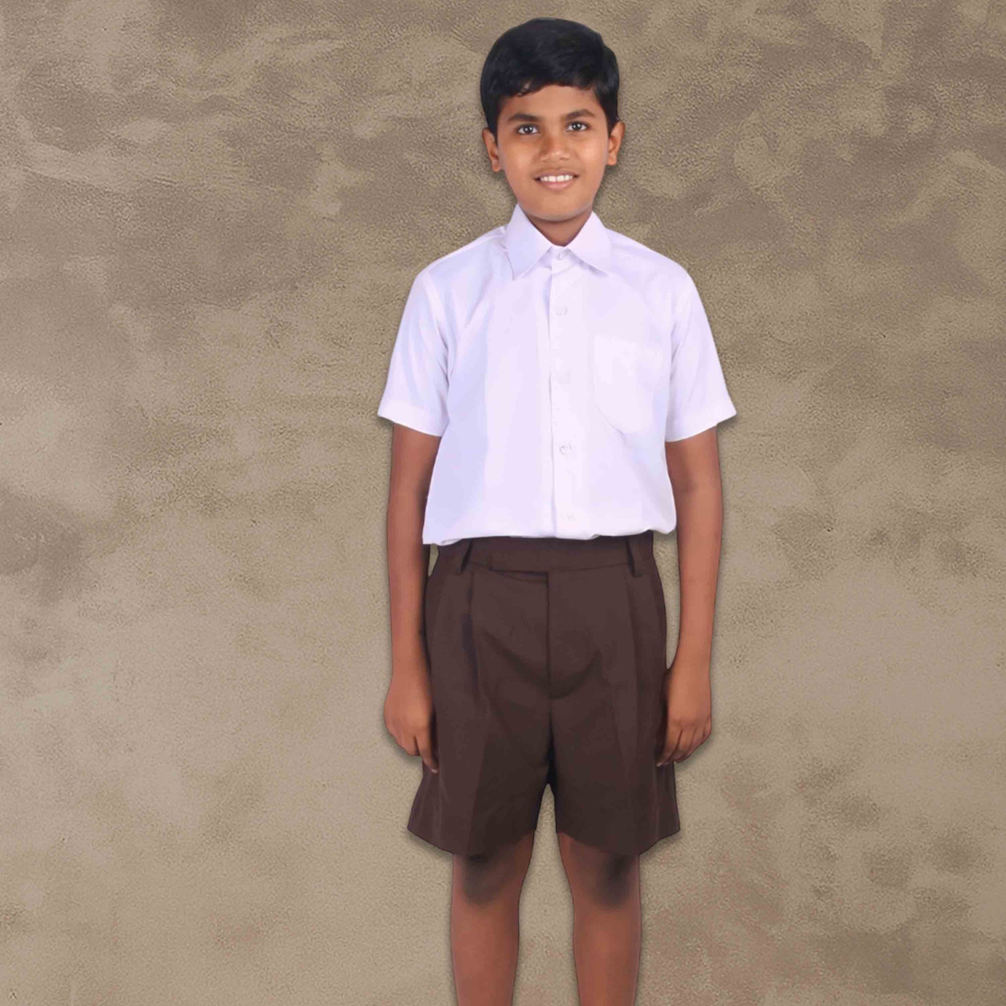 School Uniform - Cotton Shorts for boys - Dark brown