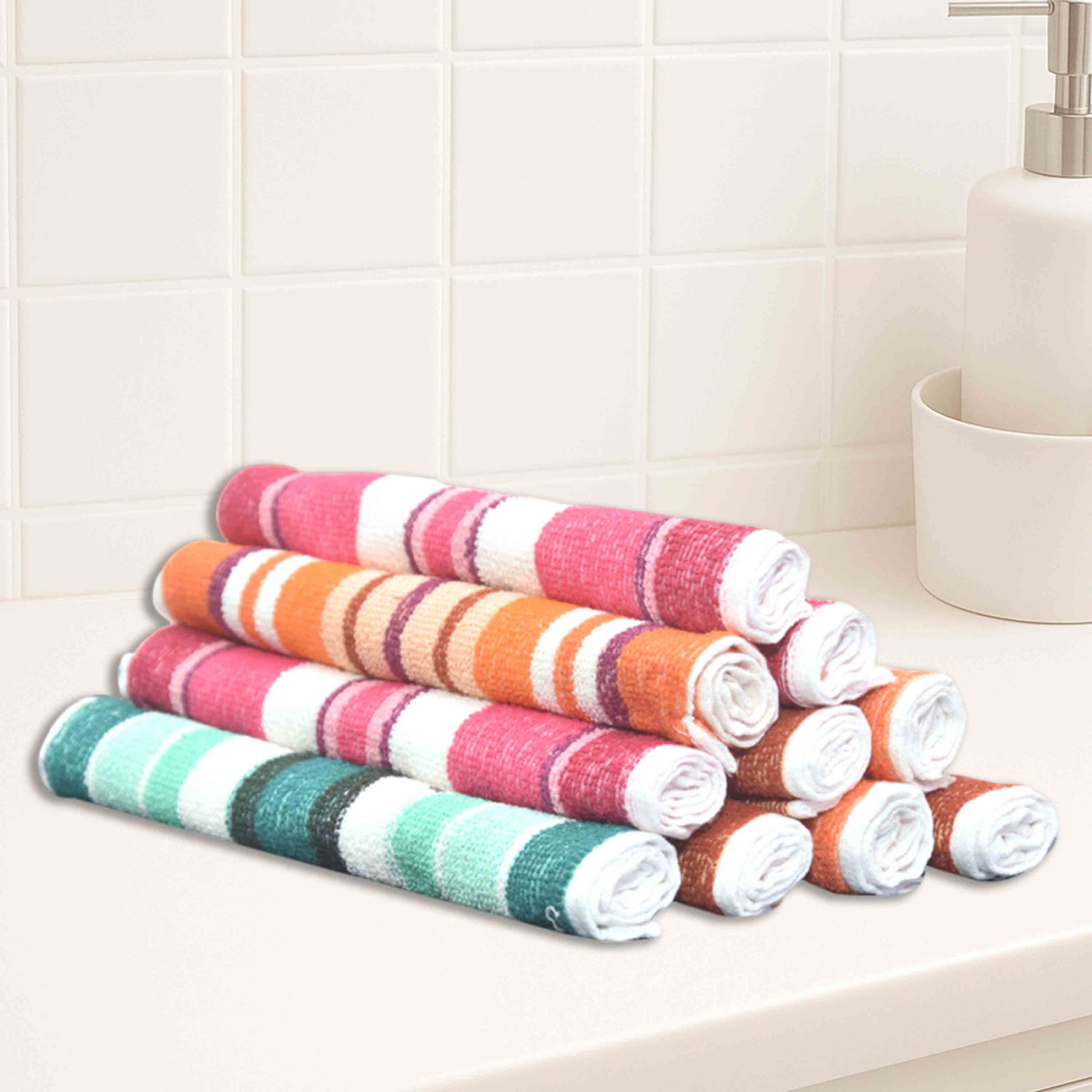 Cotton Hand Towels Set of (6Pc, 12Pc ) Charlie I SIZE 10*10 INCH