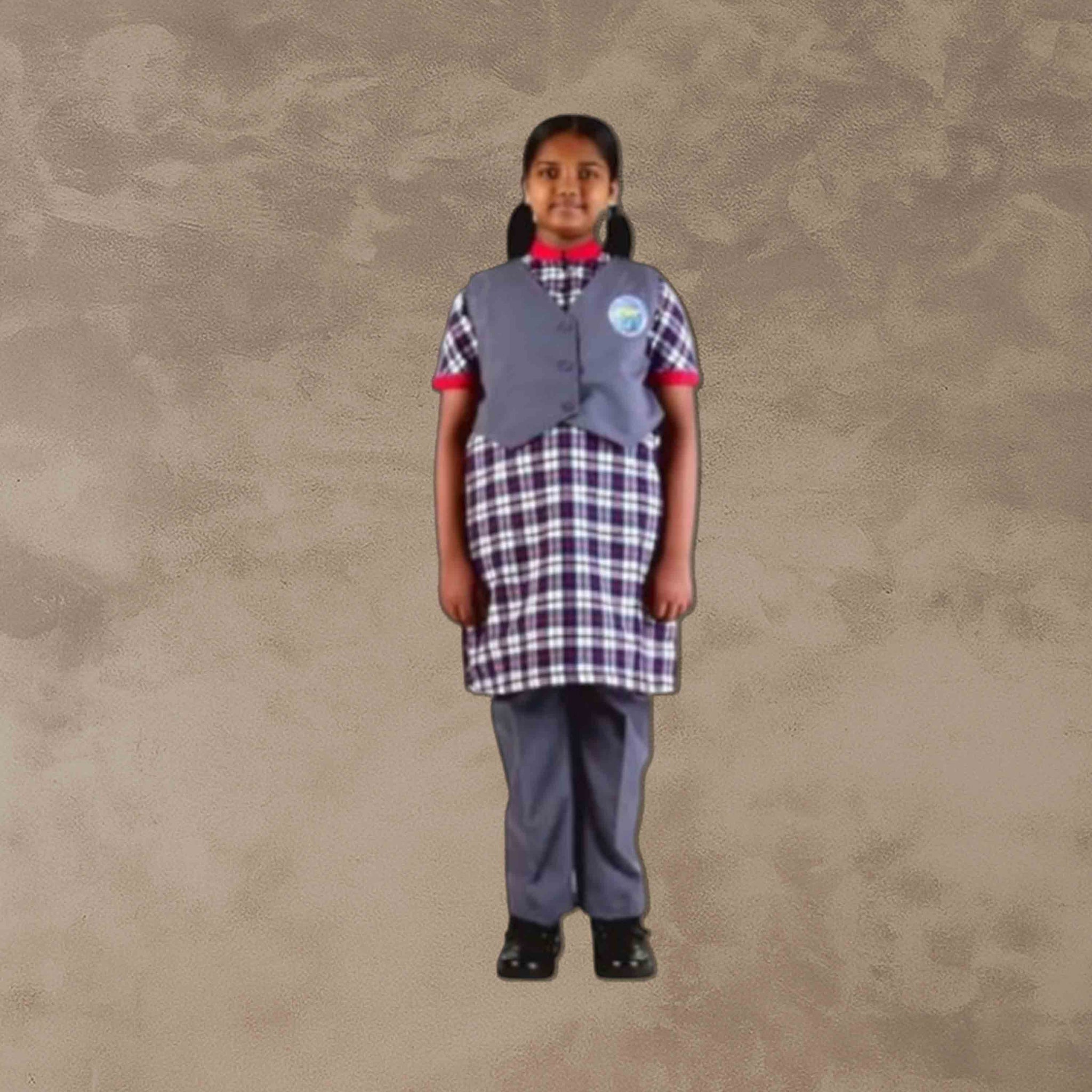 KV Girls Solid Uniform Waistcoat, Kendriya Vidhyala Waistcoat for Girls