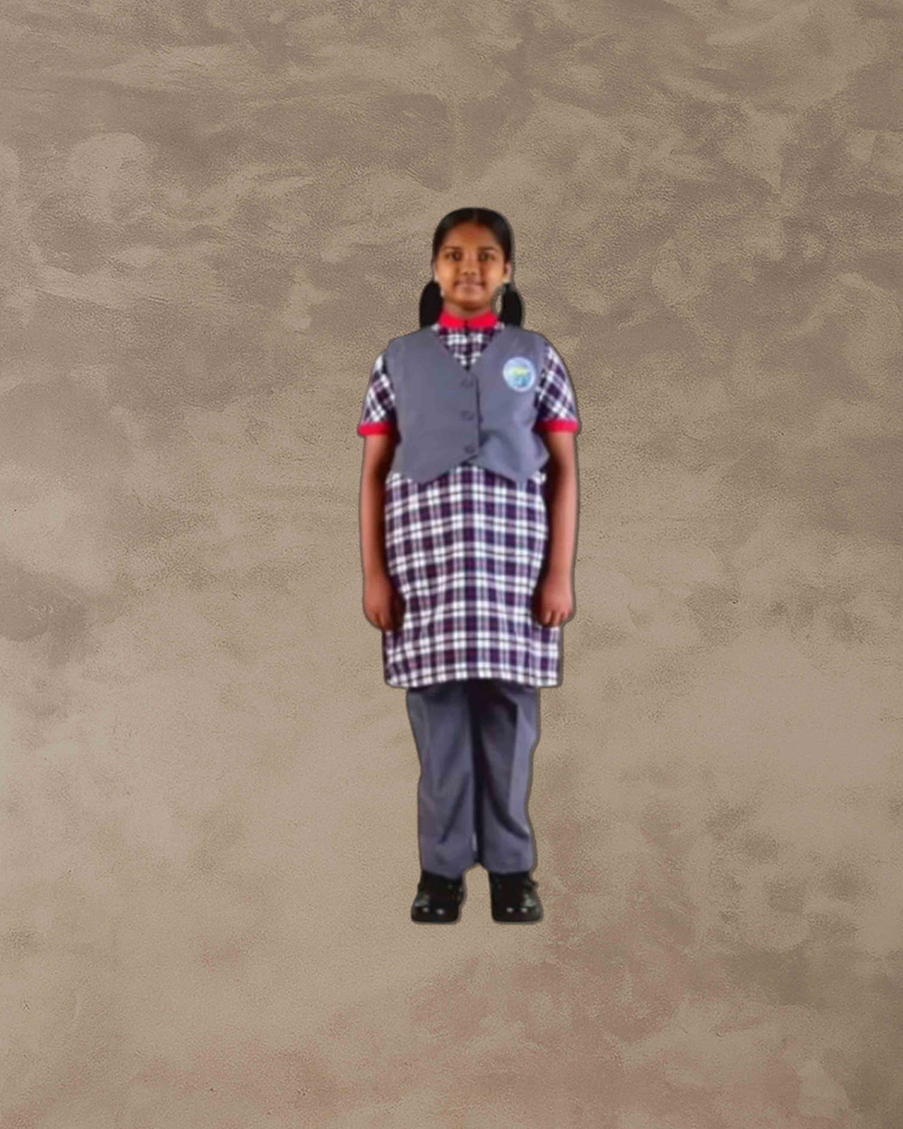 KV Girls Solid Uniform Waistcoat, Kendriya Vidhyala Waistcoat for Girls