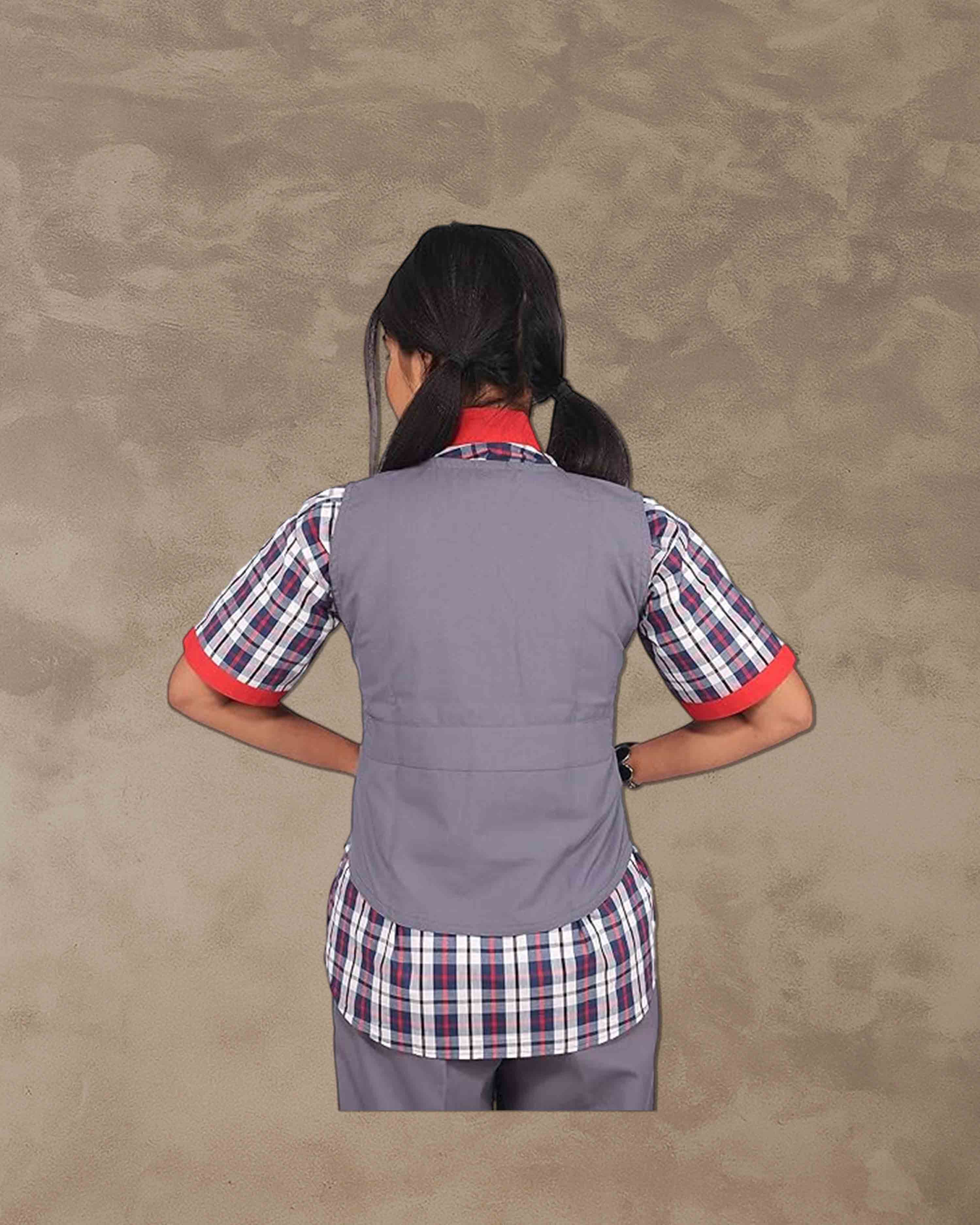 KV Girls Solid Uniform Waistcoat, Kendriya Vidhyala Waistcoat for Girls