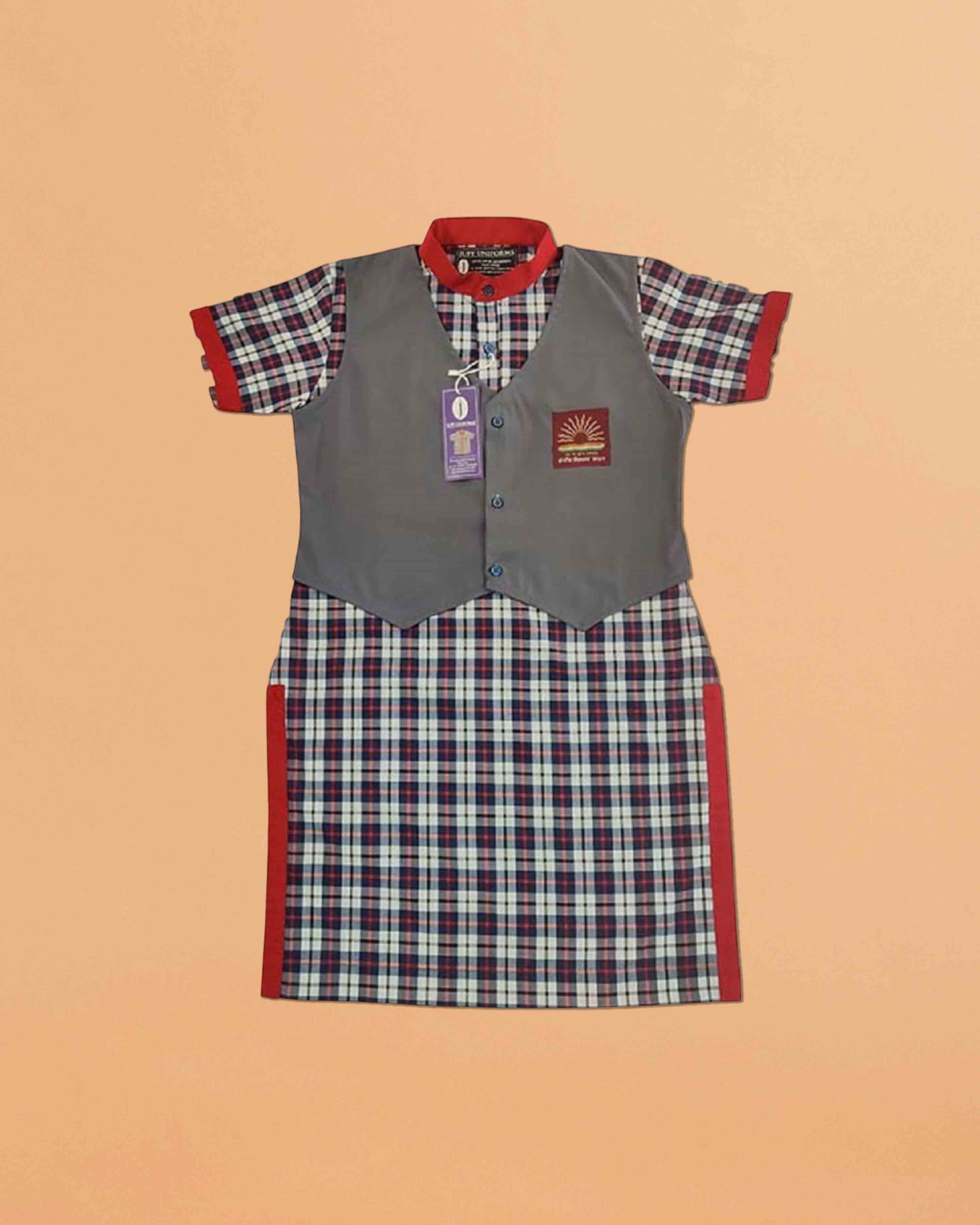 KV Girls Solid Uniform Waistcoat, Kendriya Vidhyala Waistcoat for Girls