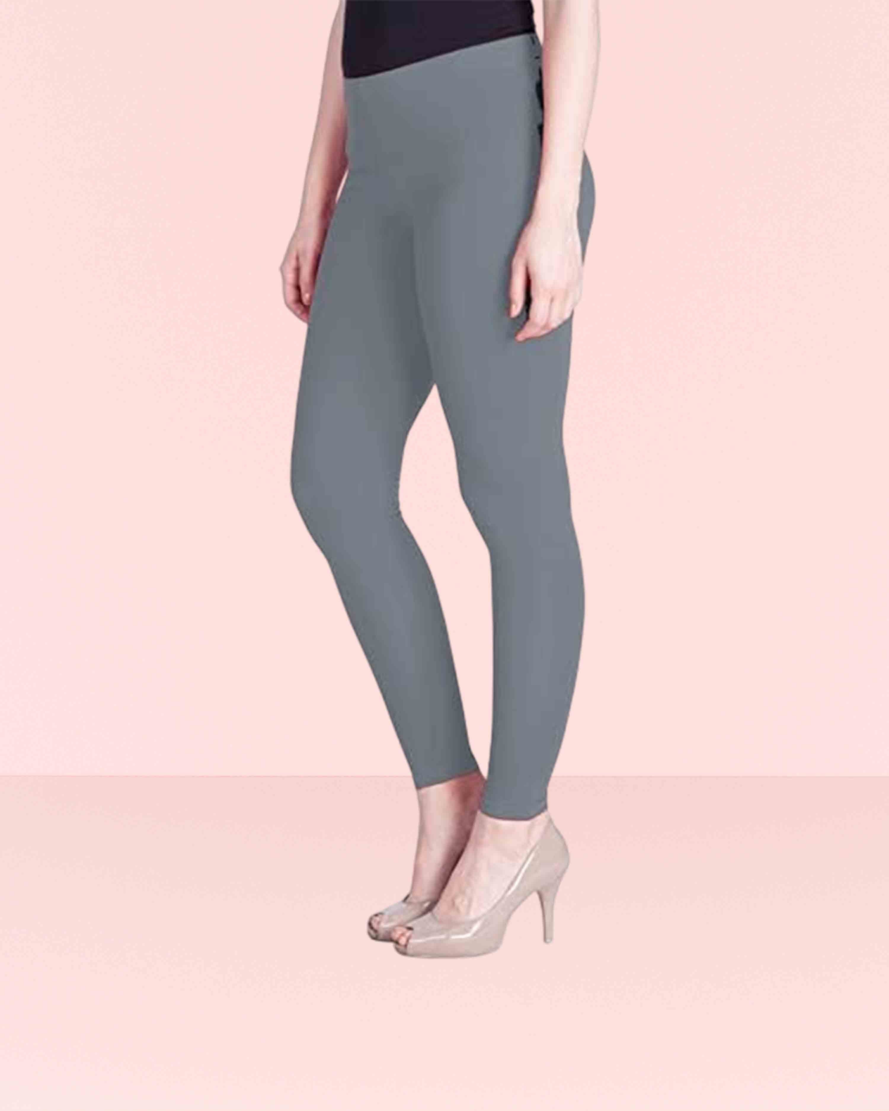 Stretchable Ankle Length Leggings for Women | Regular Fit Lycra Leggings for Women's and Girls