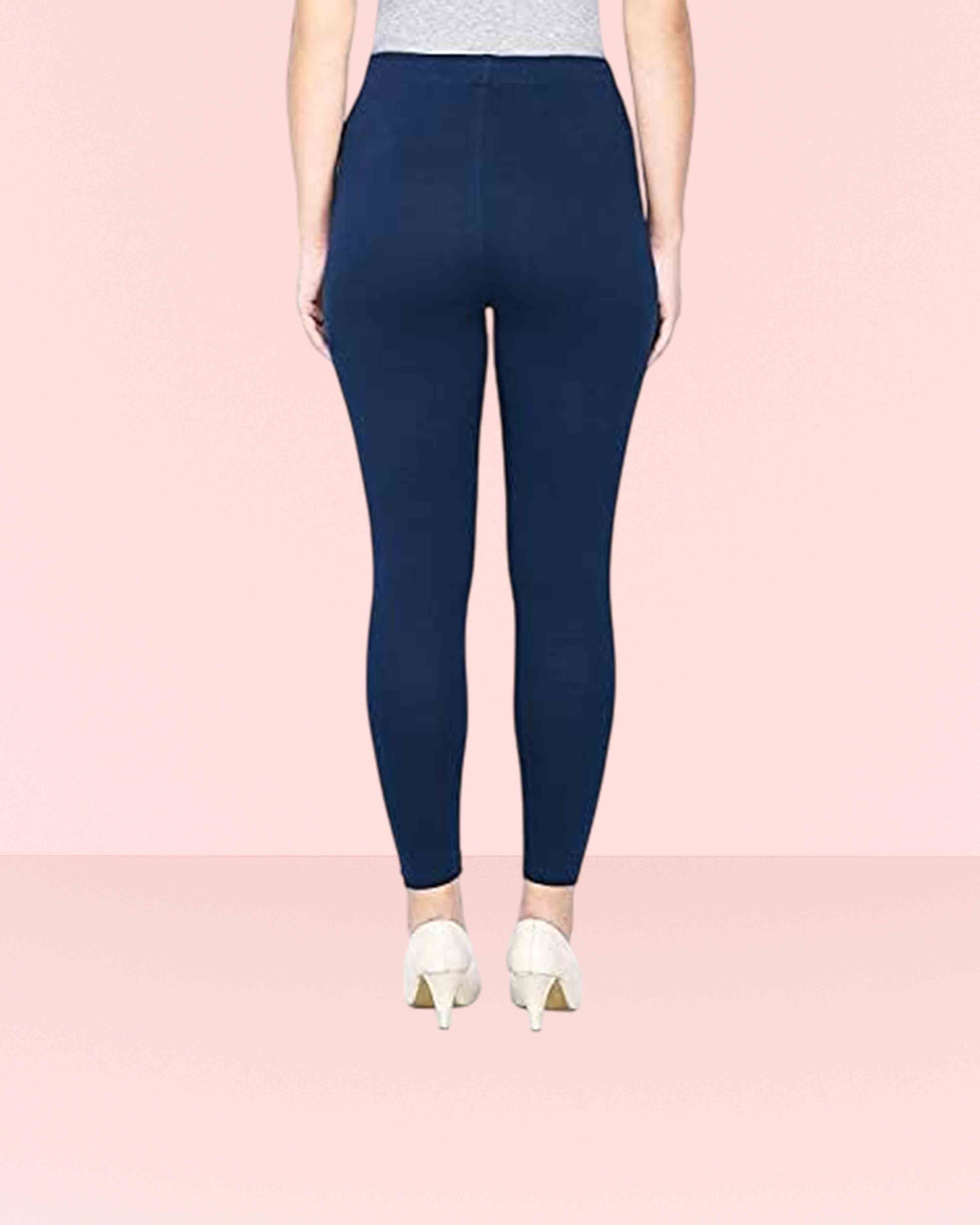 Stretchable Ankle Length Leggings for Women | Regular Fit Lycra Leggings for Women's and Girls