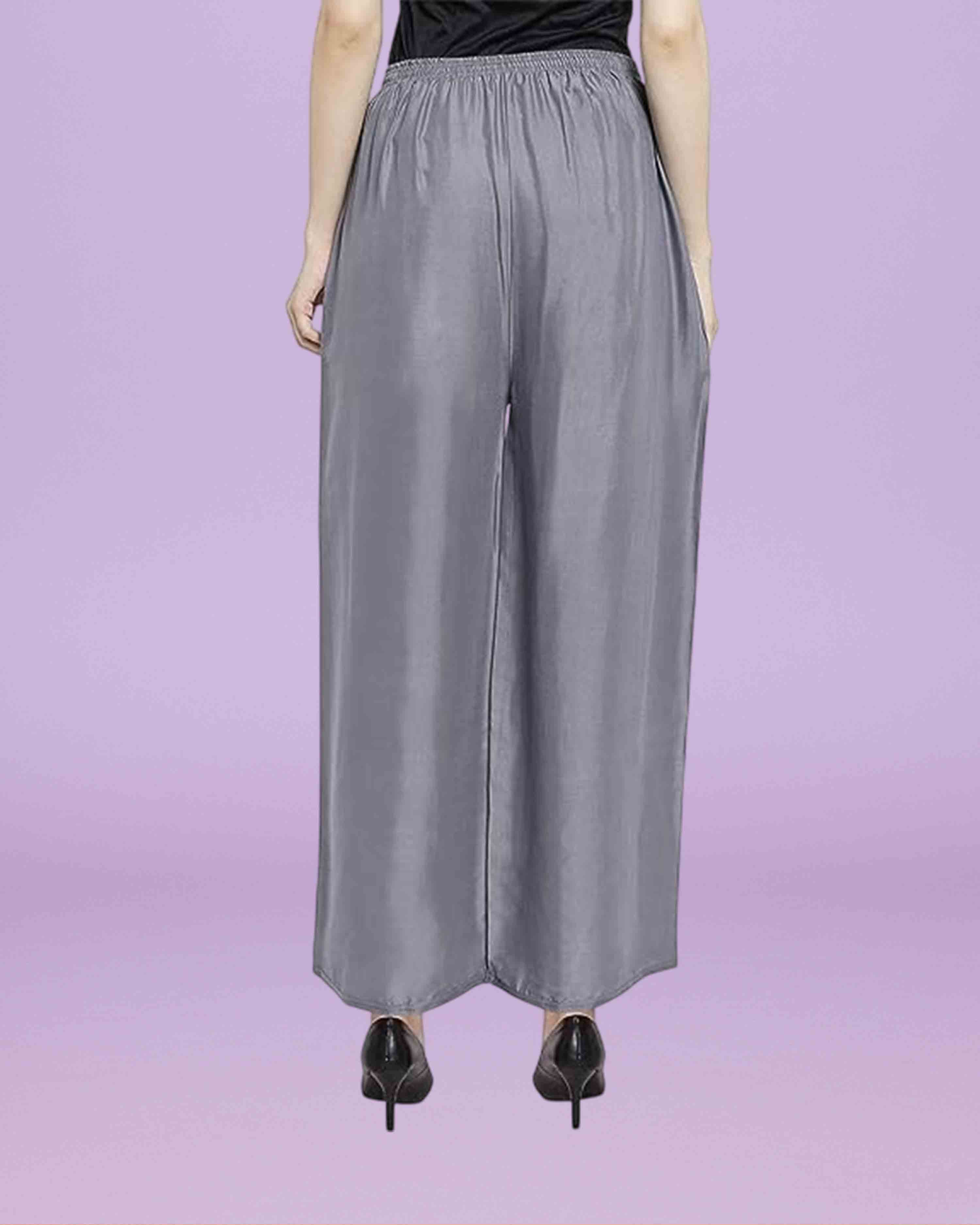 Women's Relaxed Cotton Rayon Palazzo | Regular Fit Palazzo Pants | Solid Relaxed Bottom Pants for Women & Girls combo