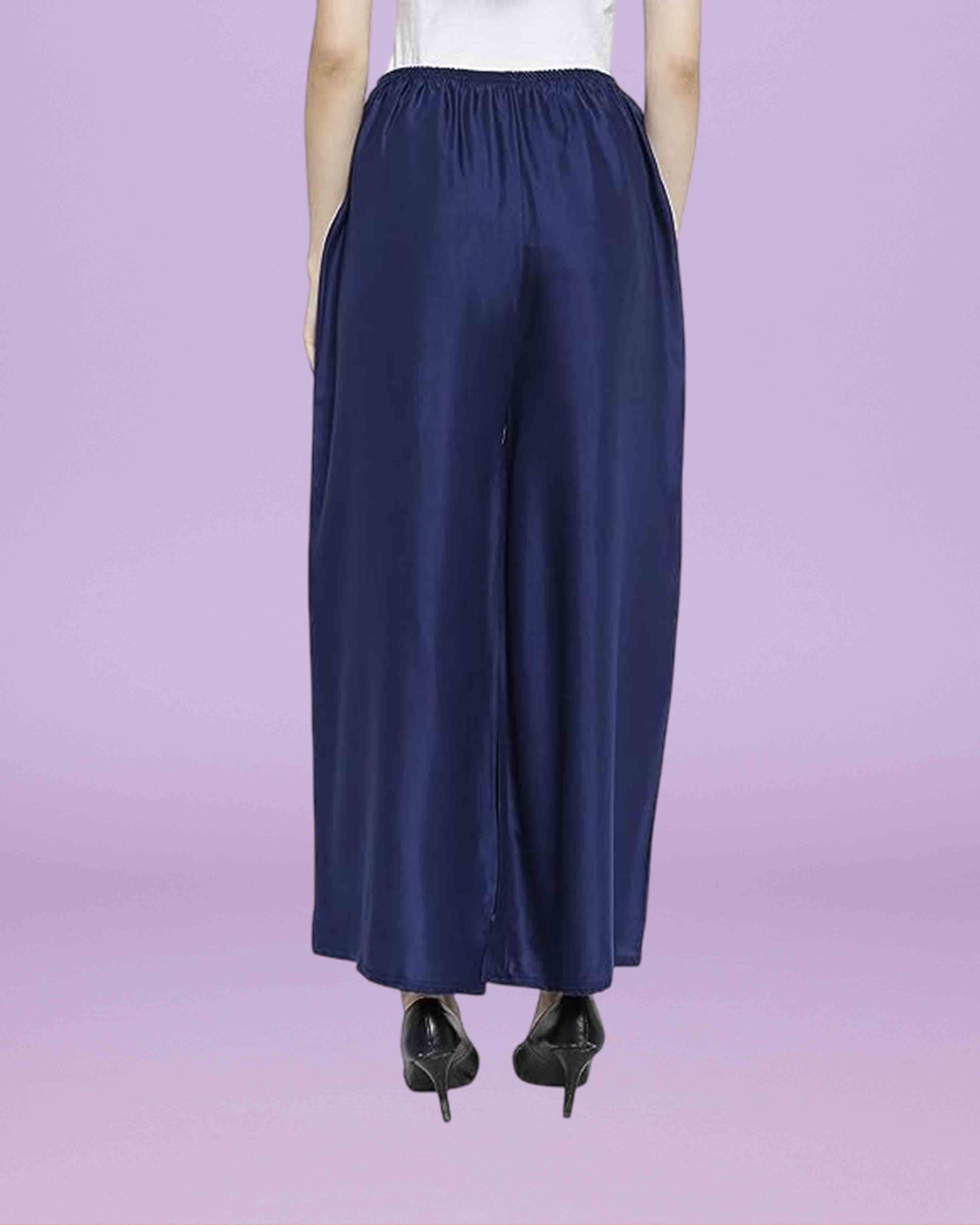 Women's Relaxed Cotton Rayon Palazzo | Regular Fit Palazzo Pants | Solid Relaxed Bottom Pants for Women & Girls combo