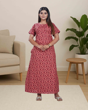 Cotton nighty - light pink