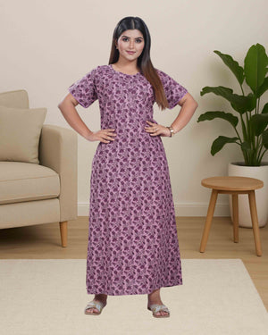 Cotton nighty - violet