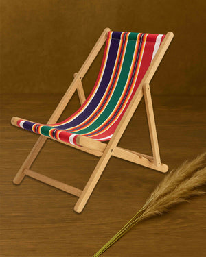 Adjustable Hemmed Side Bordered Cotton Canvas Cloth for Traditional Wooden Easy Chair – Stitched and Ready to Use-Single Layered (Size - 20 x 52 inch, Multicolor)